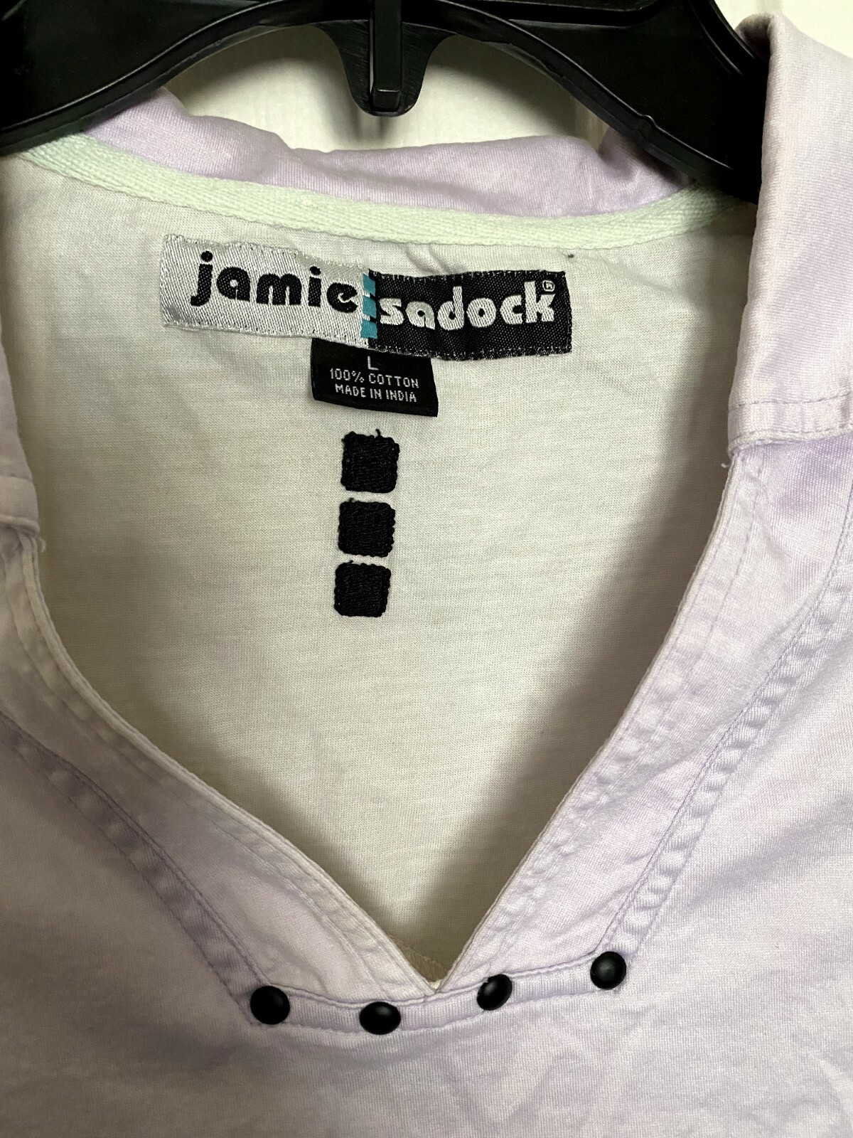 VTG 80s Light Blue Jamie Sadock Collared Shirt Golf Polo Shirt Geometric Retro