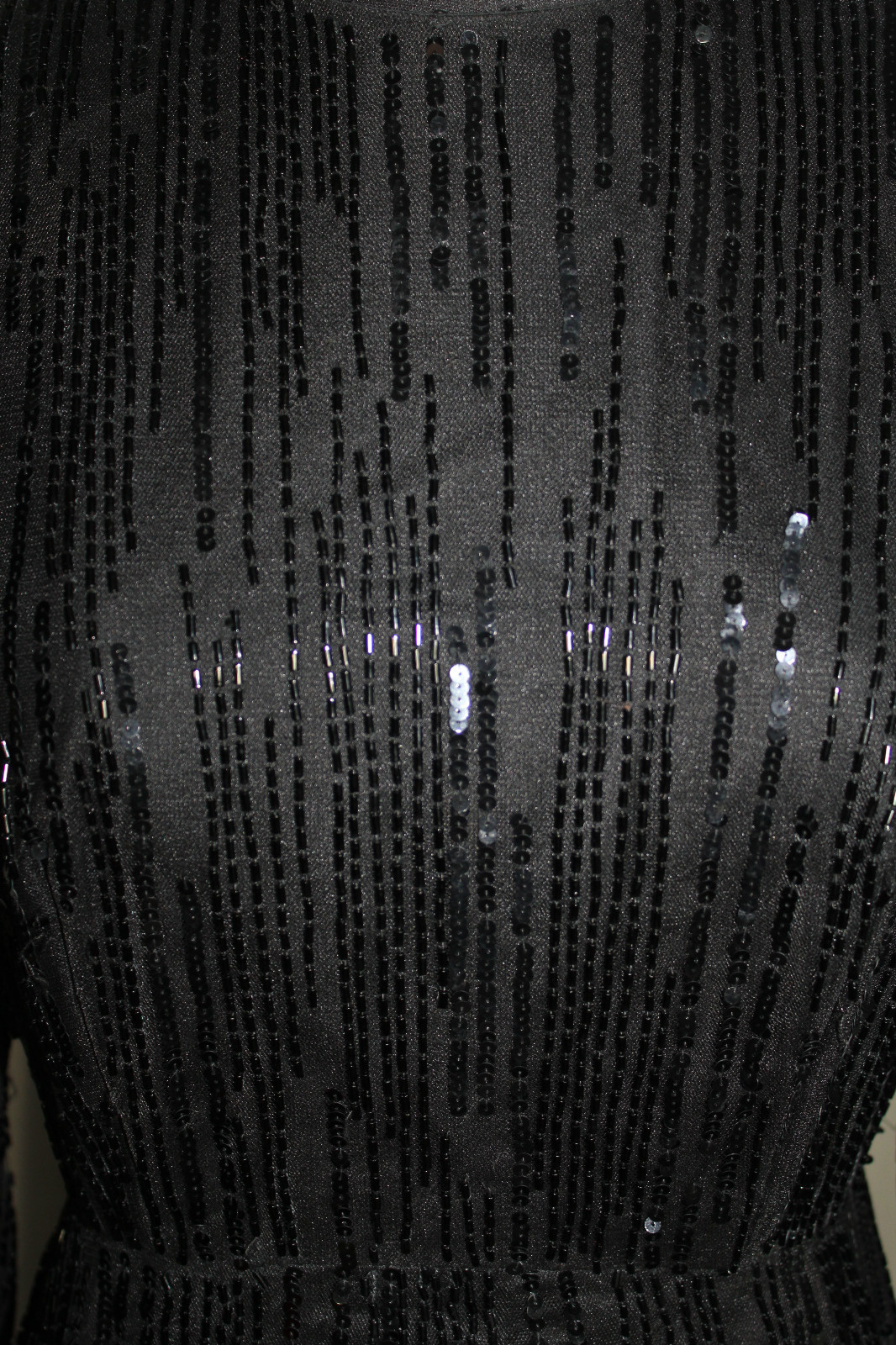 RARE DESIGNER VINTAGE 1960’S BLACK BEADED EVENING GOWN „VERA HICKS” SIZE 4-6