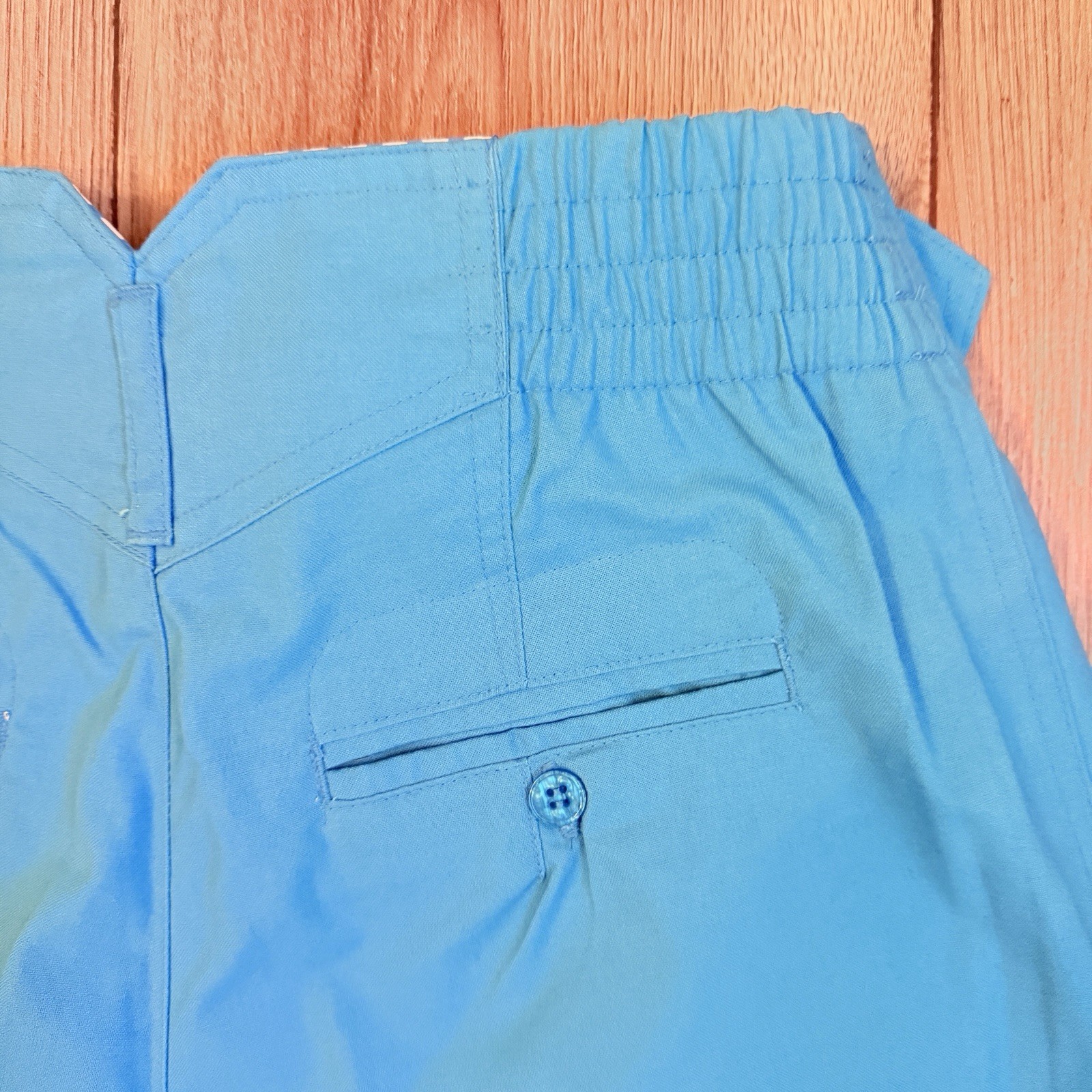 Vintage 90s High Waist Pleated Mom Shorts Blue 26″ Waist American Weekend