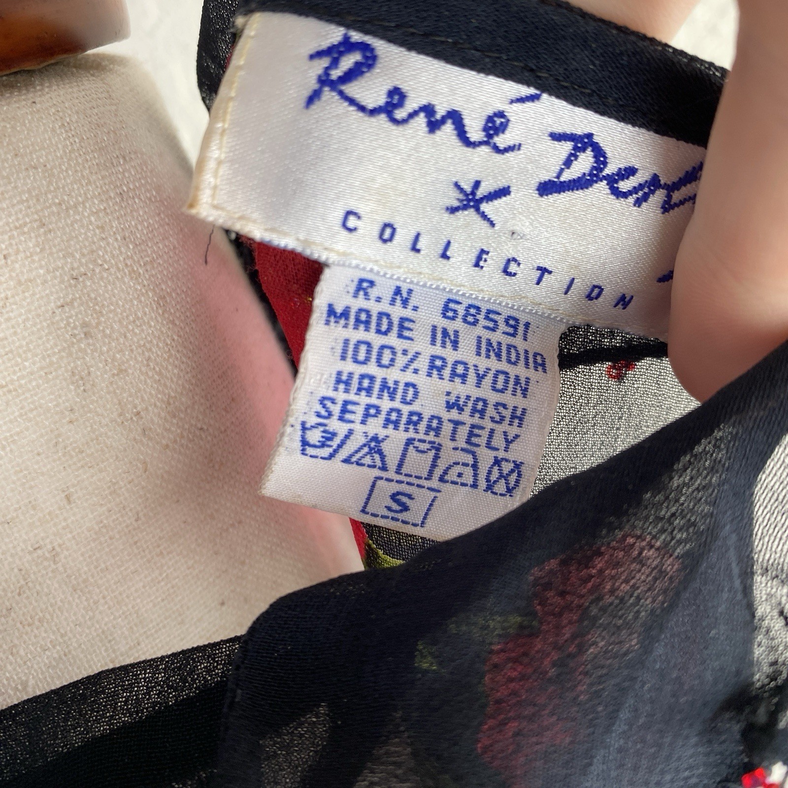 Vtg Rene S Sheer Cardigan Floral Whimsigoth Boho Romantic 90s Hippie Fairy