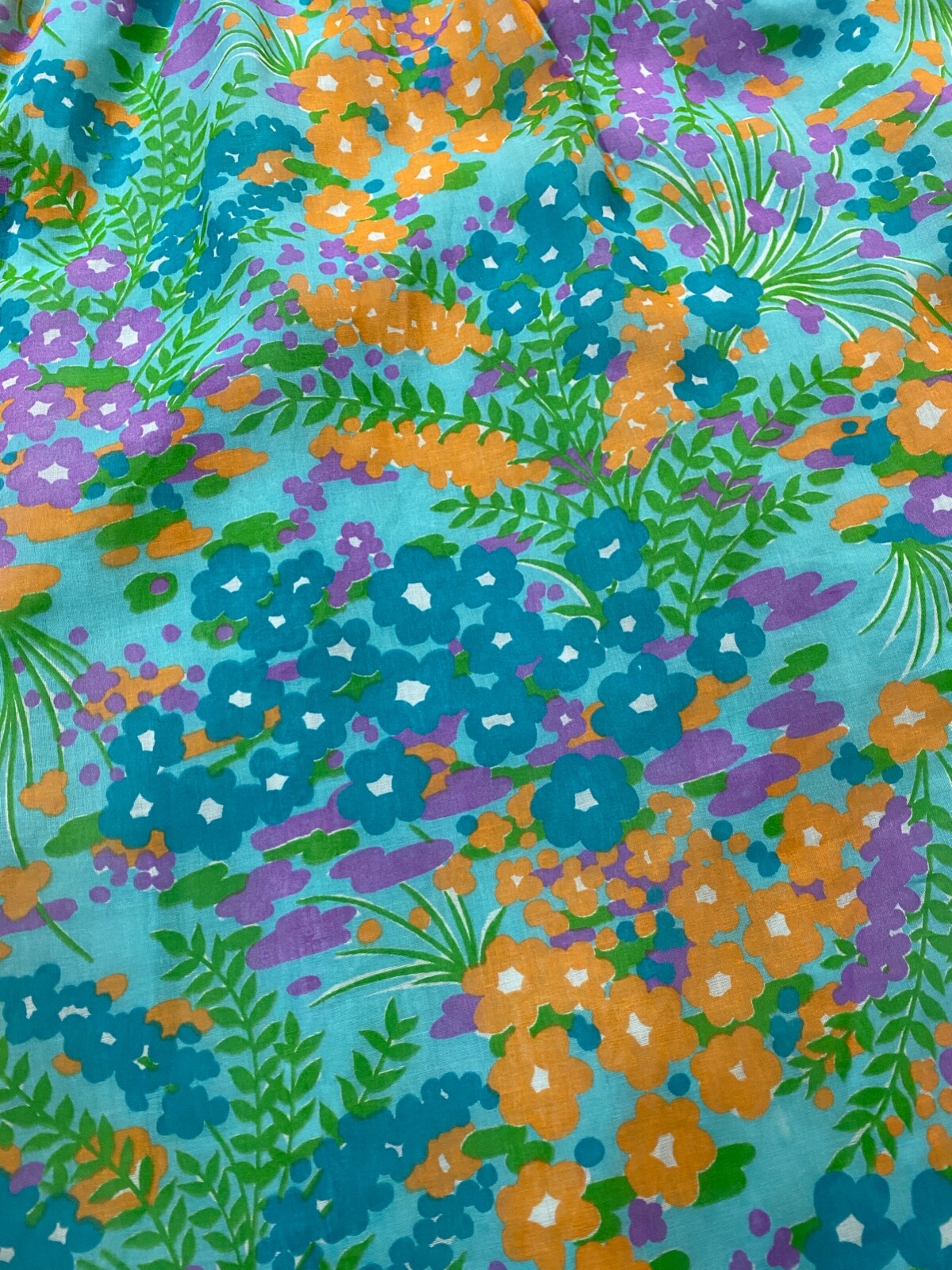 Vtg 60s MOD Maxi Dress XS/S Chiffon Flower Power Psychedelic Hippie Gown Floral