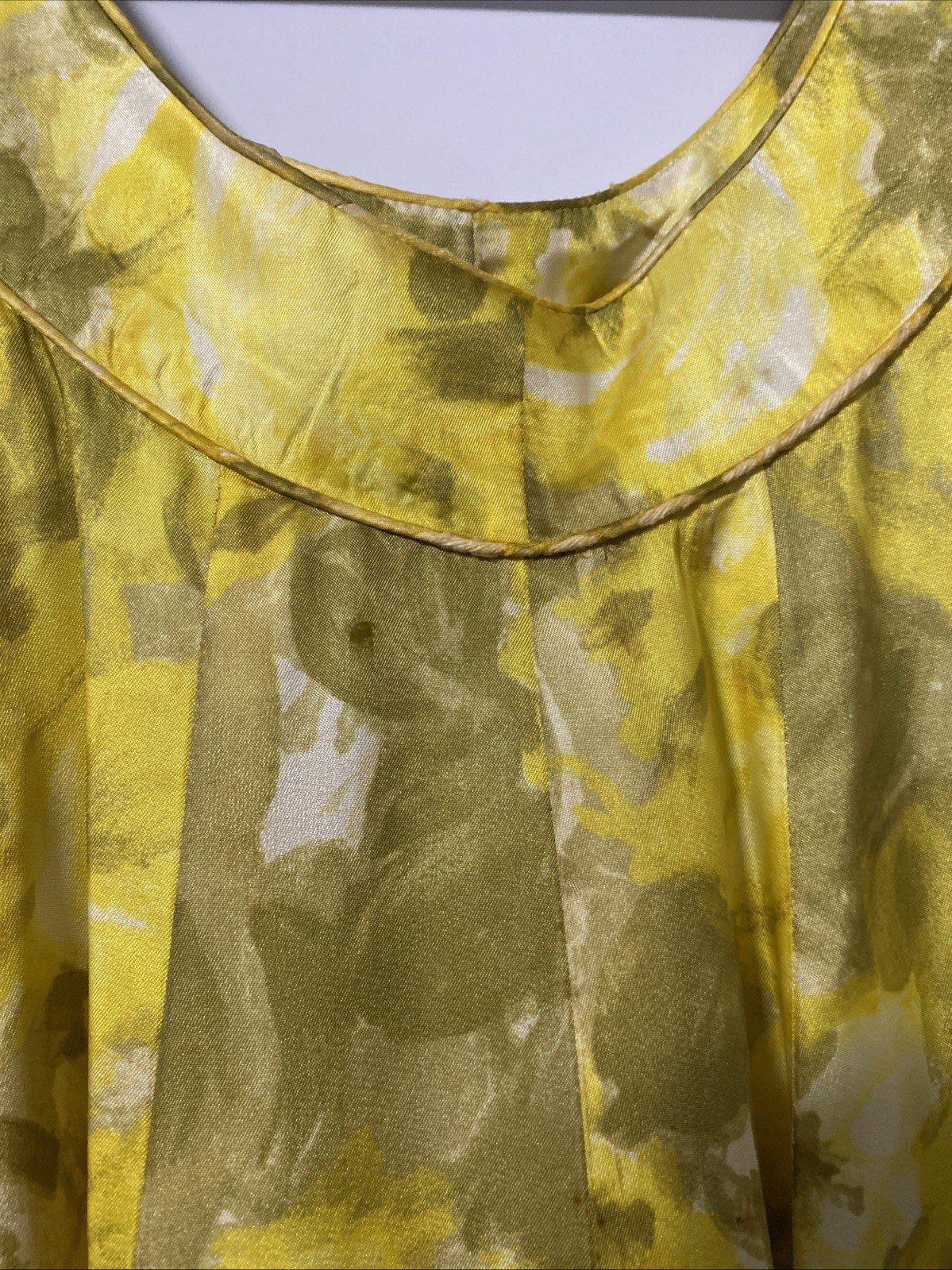 Vintage LIBERTY HOUSE KIYOMI Yellow Floral Long MuuMuu Dress Women’s Size XS