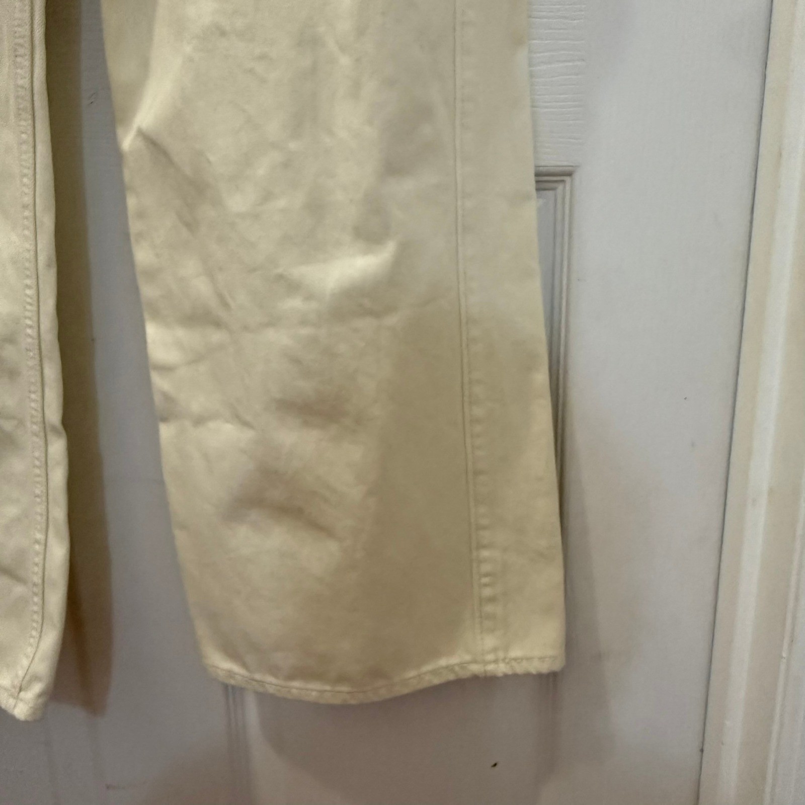 NWT Hollister Size 10S / W30S Ultra High Rise Baggy Jeans Cream Cotton 90’s y2k