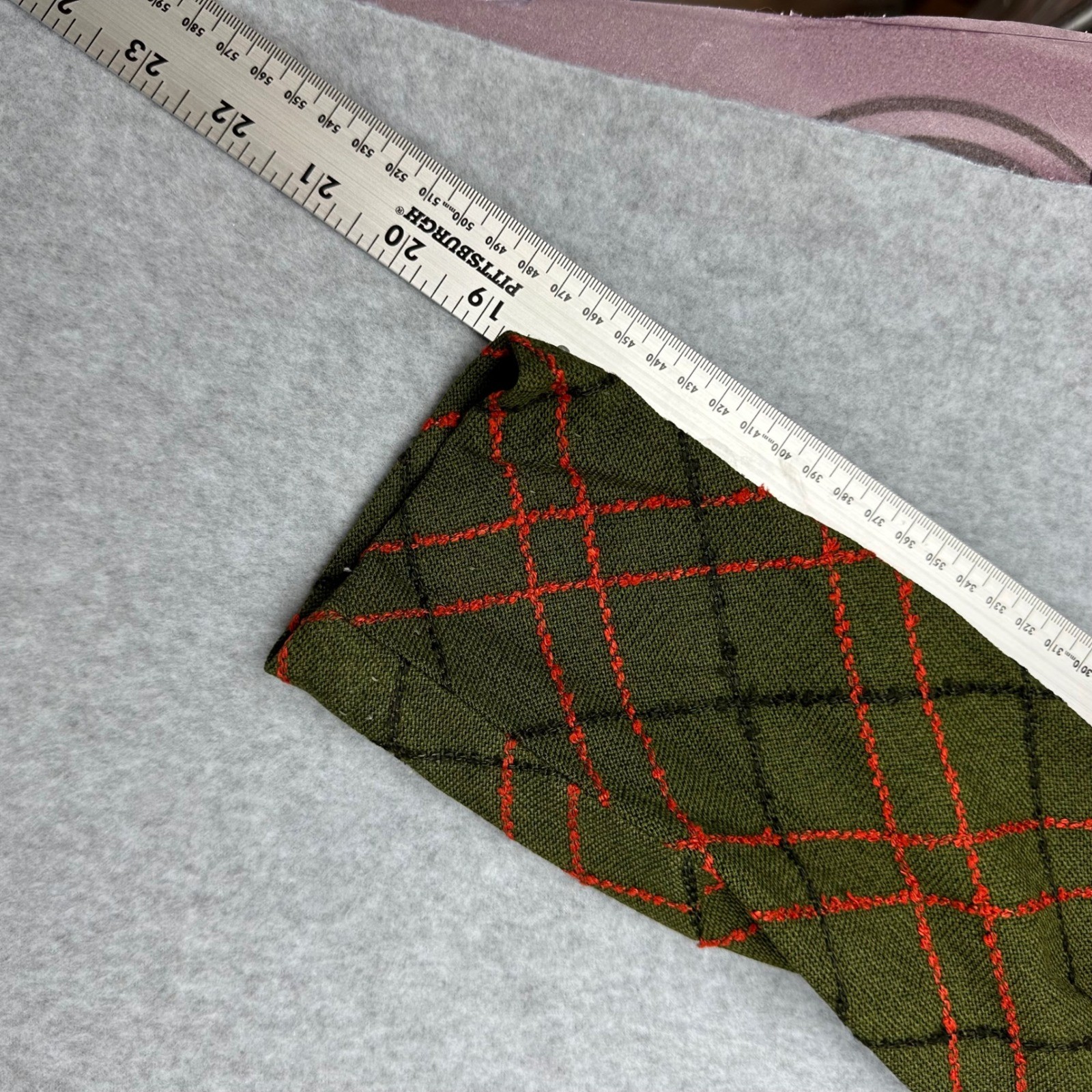 Vintage Dutchmaid Ephrata Green Plaid Shift Dress 3/4 Sleeve Talon Zip Size 32