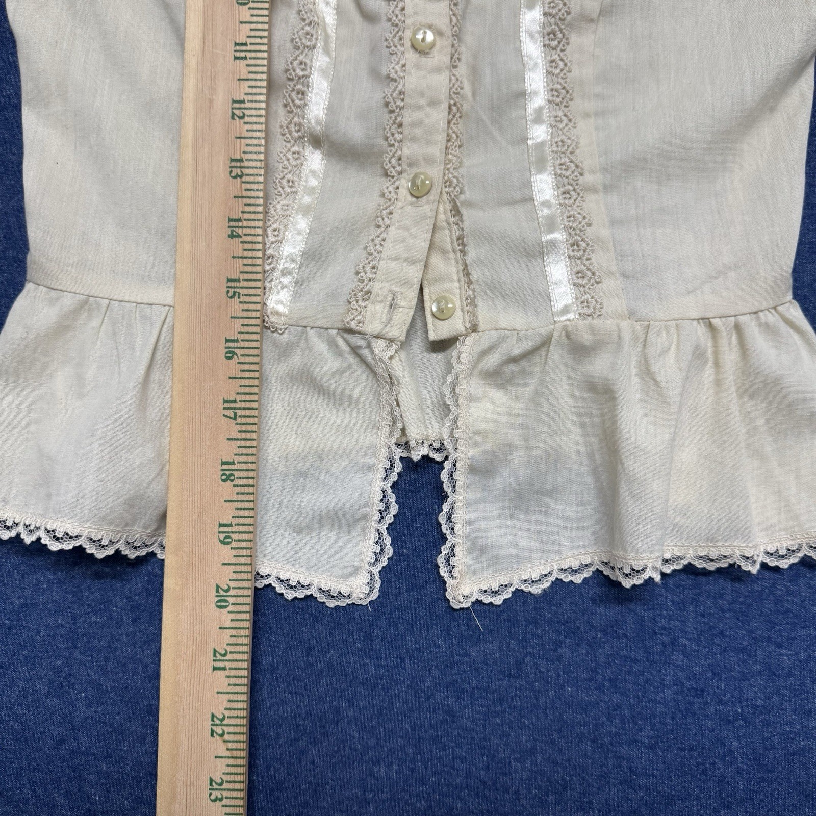 Vintage 70s Gunne Sax by Jessica Womans Button-Up Blouse Size 5
