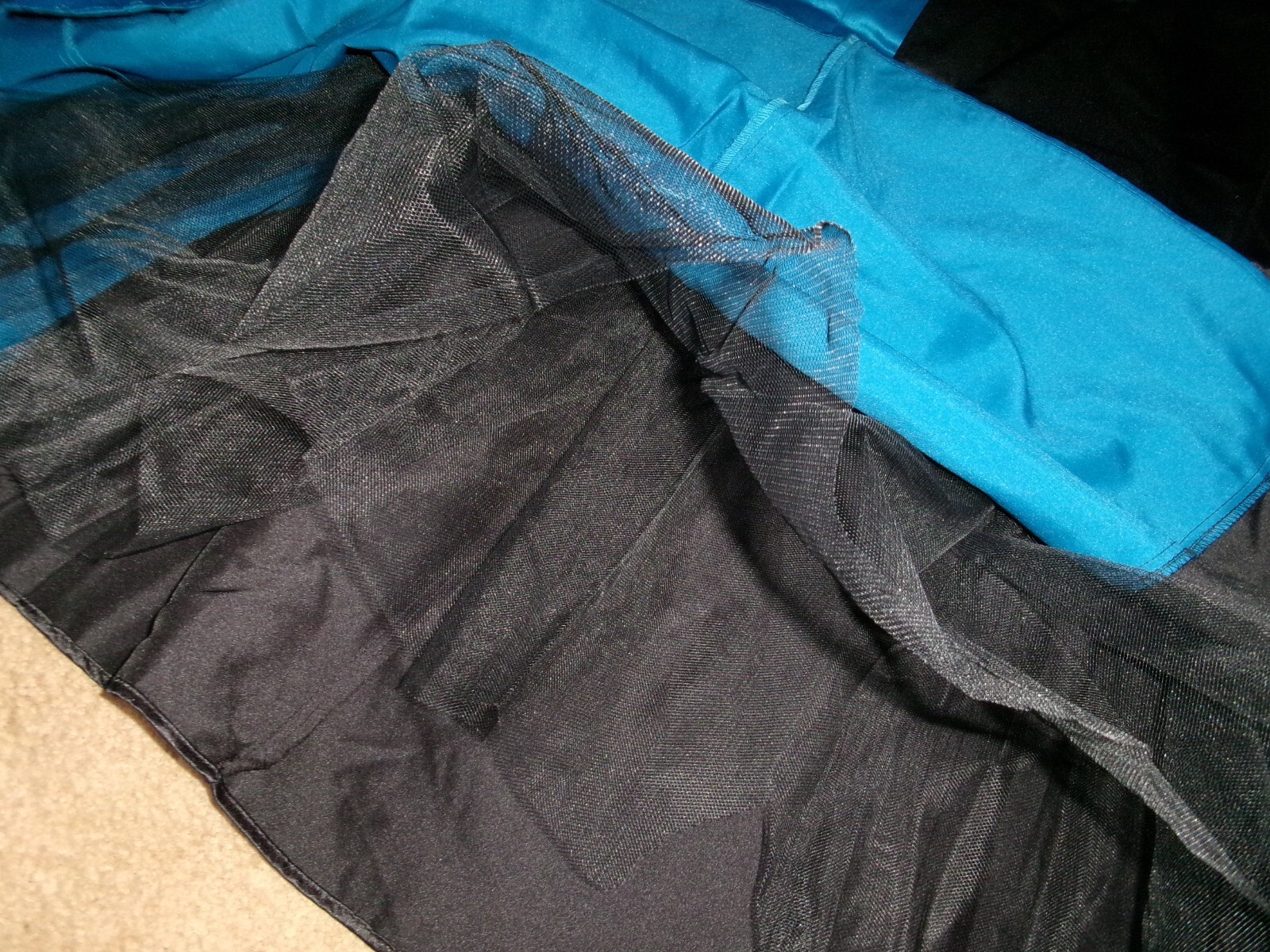 Vintage Black with Bright Blue Insert and Rhinestone Details DEBUT Strapless-S/M