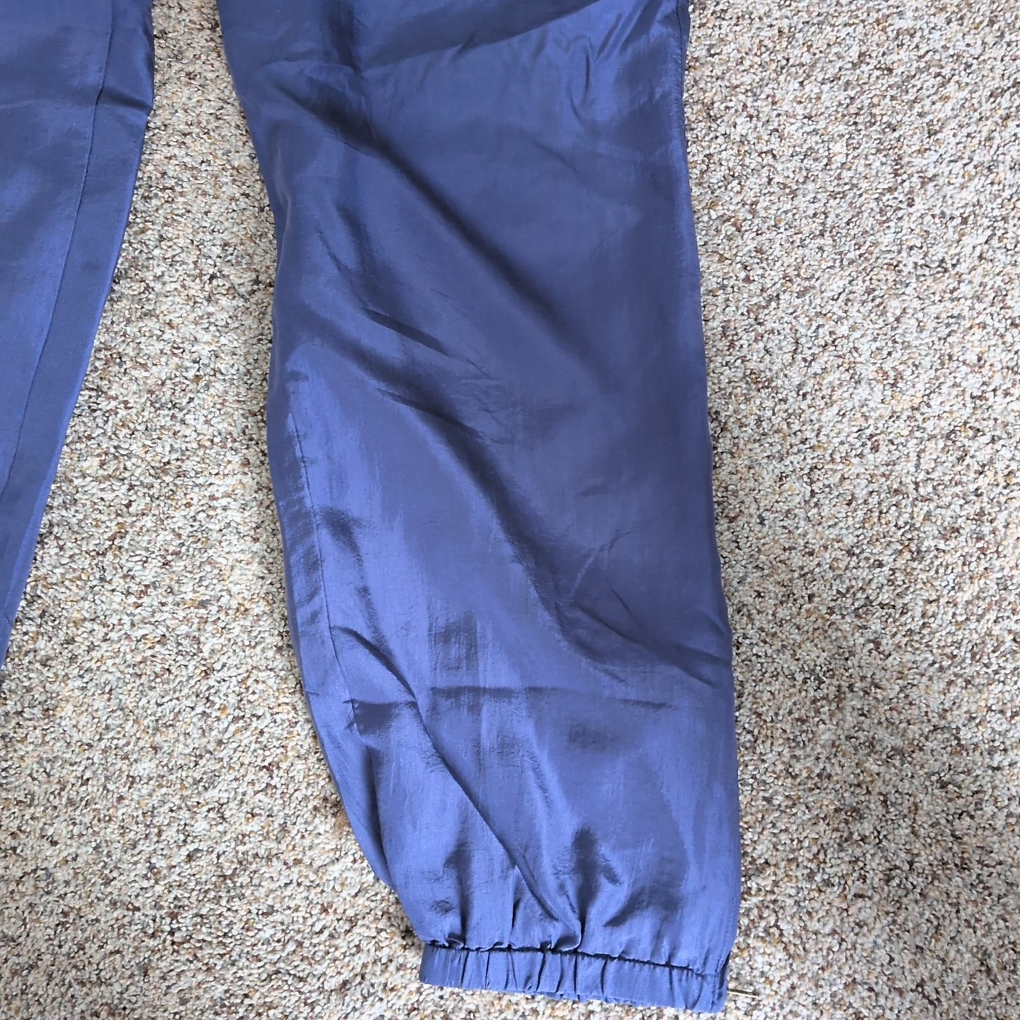 Vtg ’80s Mureli 100% Silk, Nylon Track Suit Women’s Medium Blue Shoulder Pads