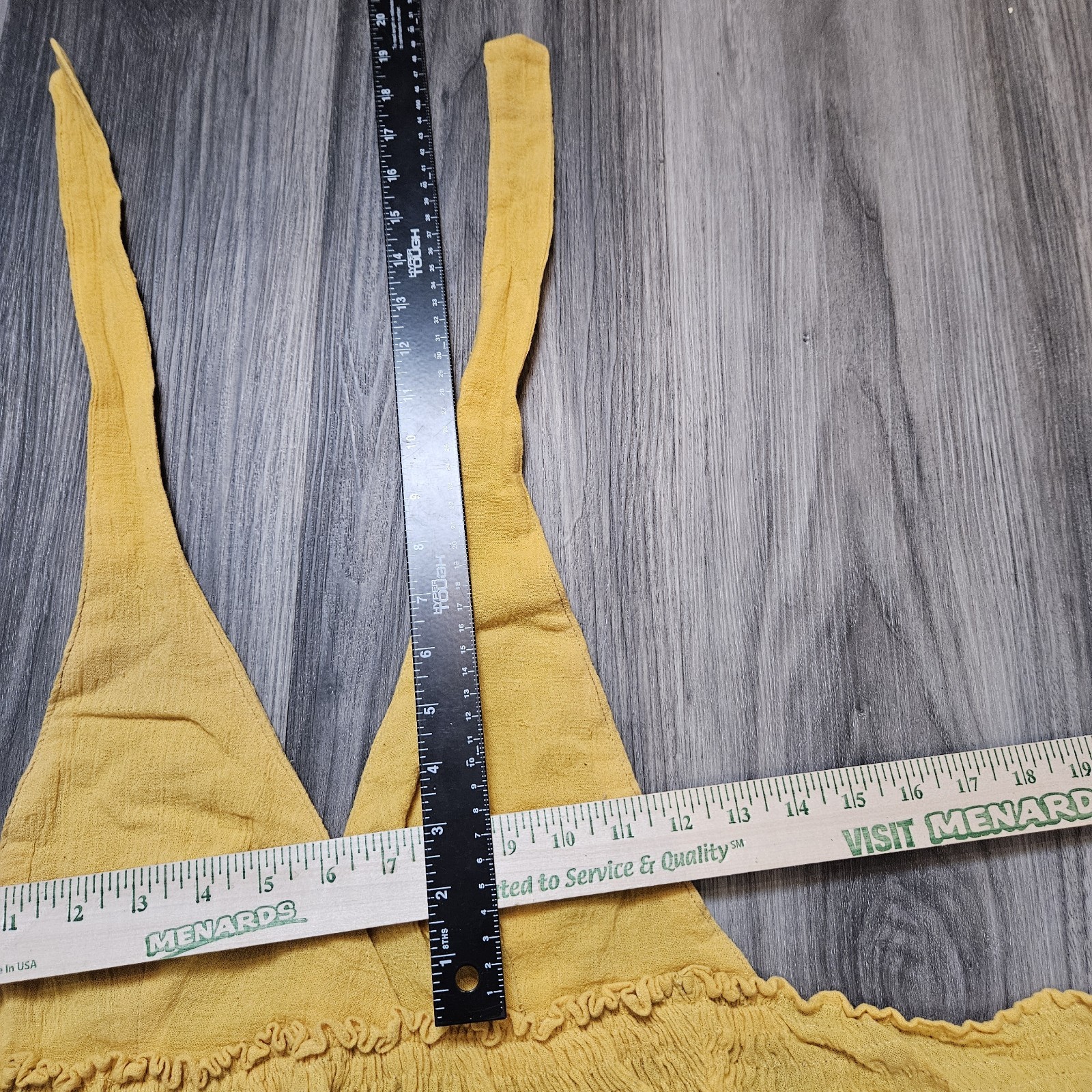 Vintage 80s 90s Women’s Medium Mustard Yellow Tie Back Crop Halter Top