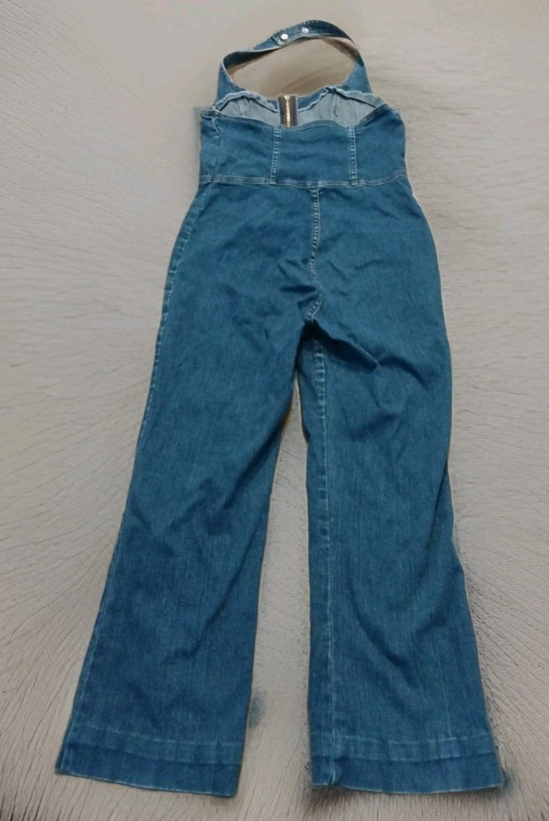 VTG Overalls Fredericks of Hollywood Denim Jumpsuit Women’s sz 9 70s 80s Disco