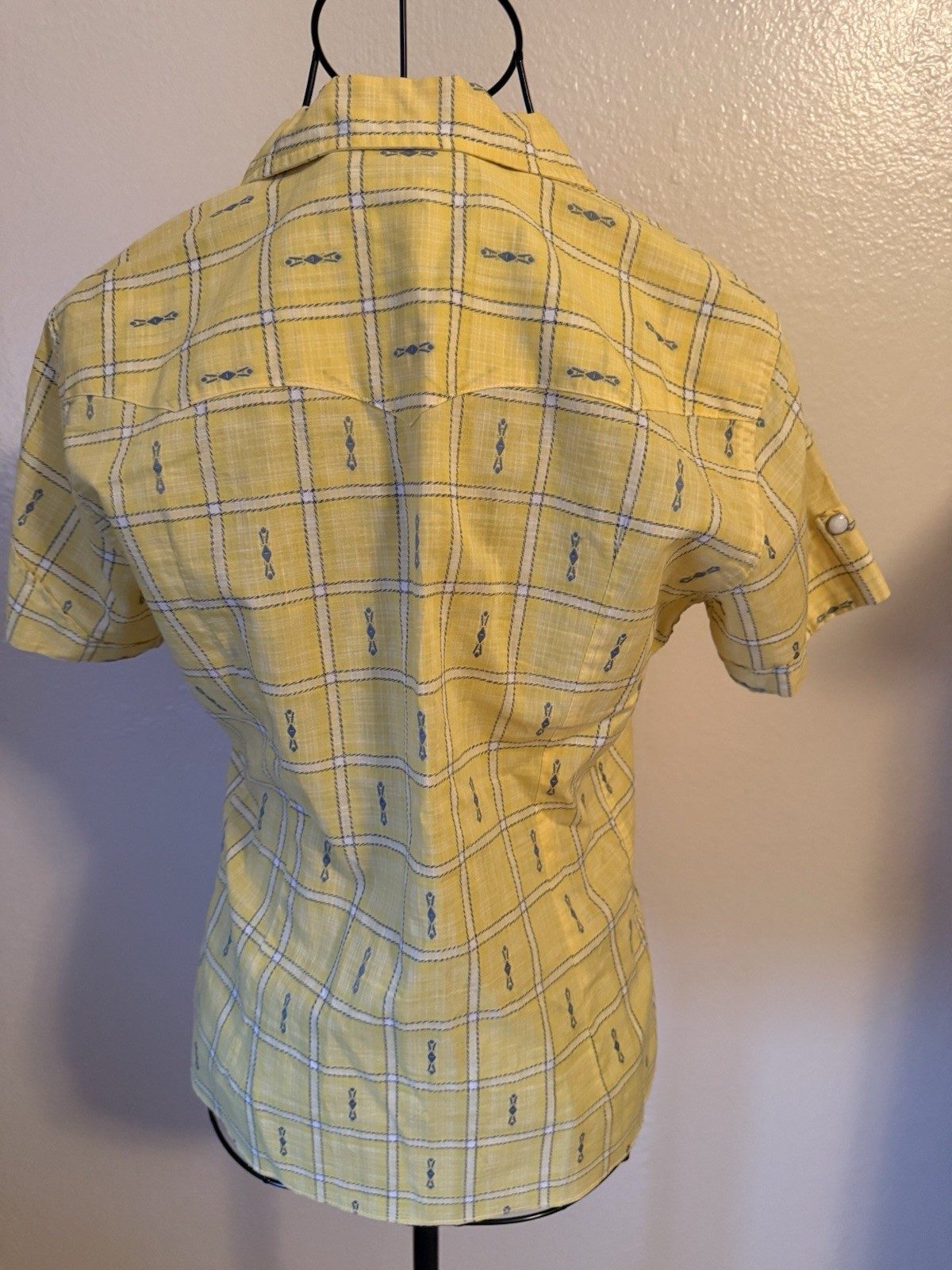 VNTG Women’s H BAR C California Ranch Wear with Pearl Button Western Shirt 34