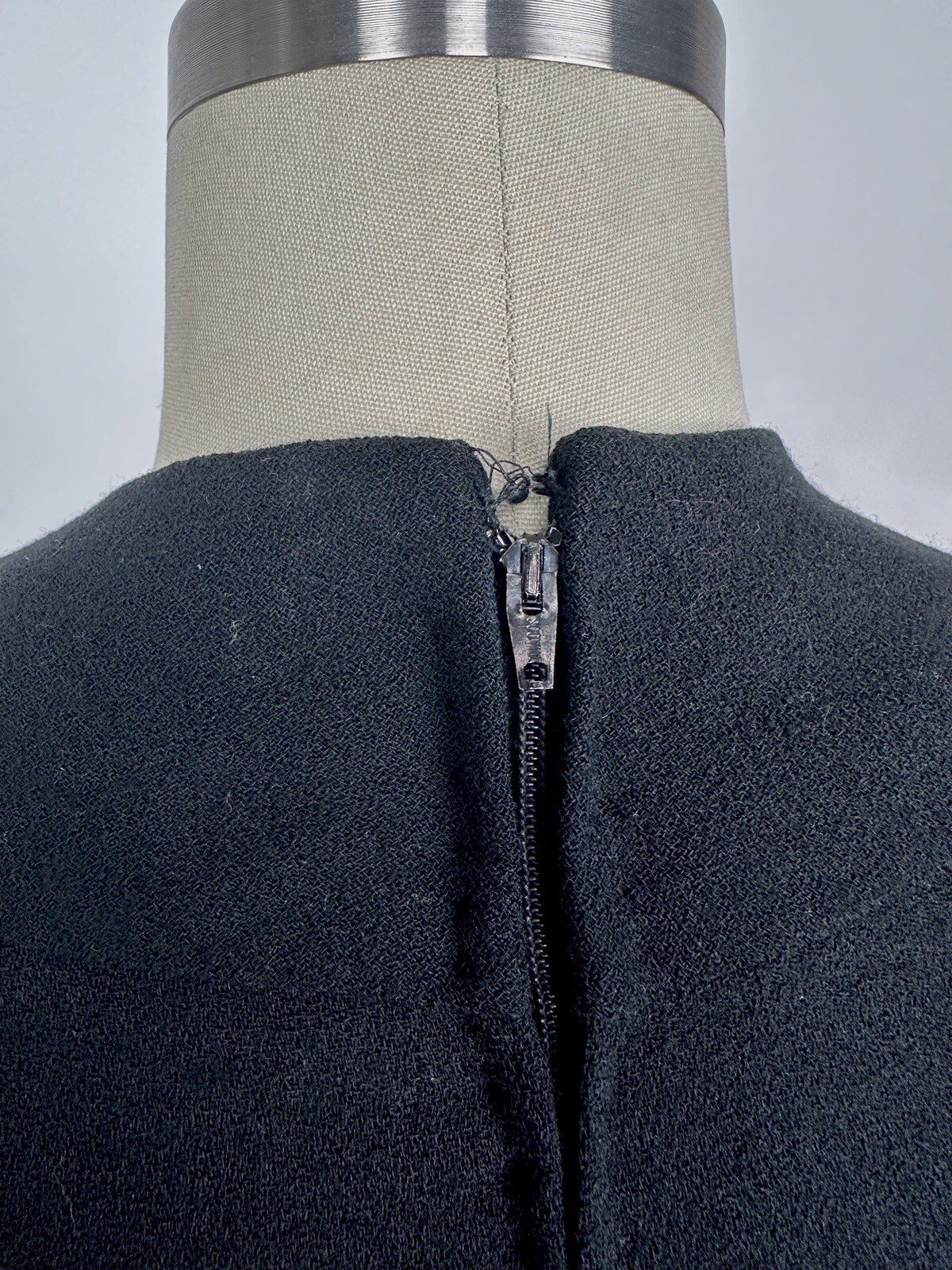 Vintage 1960s Geoffrey Beene Black Wool Long Sleeve Dress Mod – GoGo Style As Is