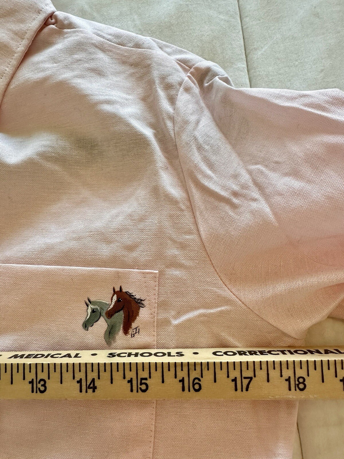 Vtg DEE CEE For Gals Pink Western LS Shirt Womens Horse Button Down Sz Small NWT