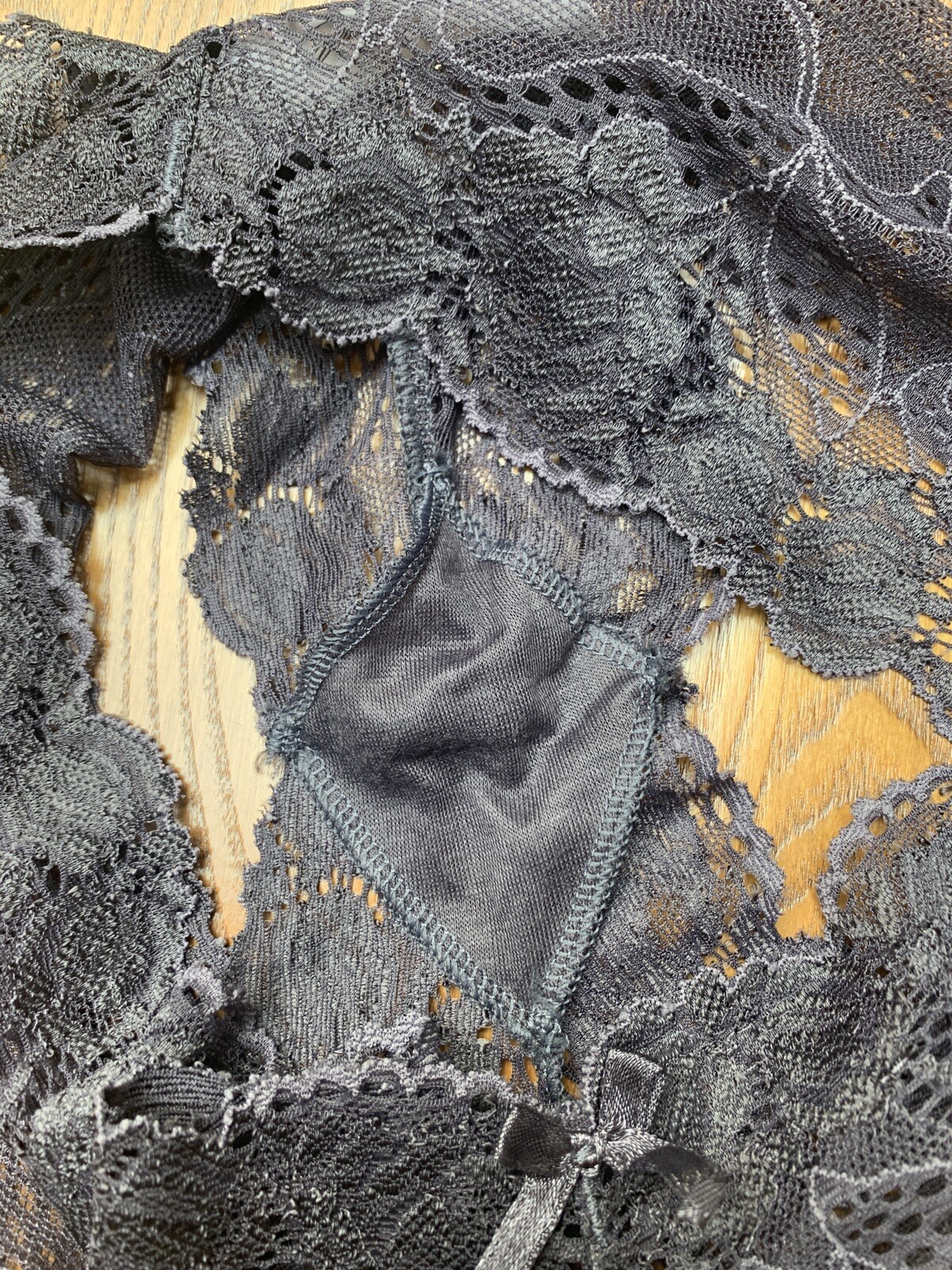 NWOT Marilyn Monroe Gray Lace Cheeky Bikini Panty Panties Lingerie Size S