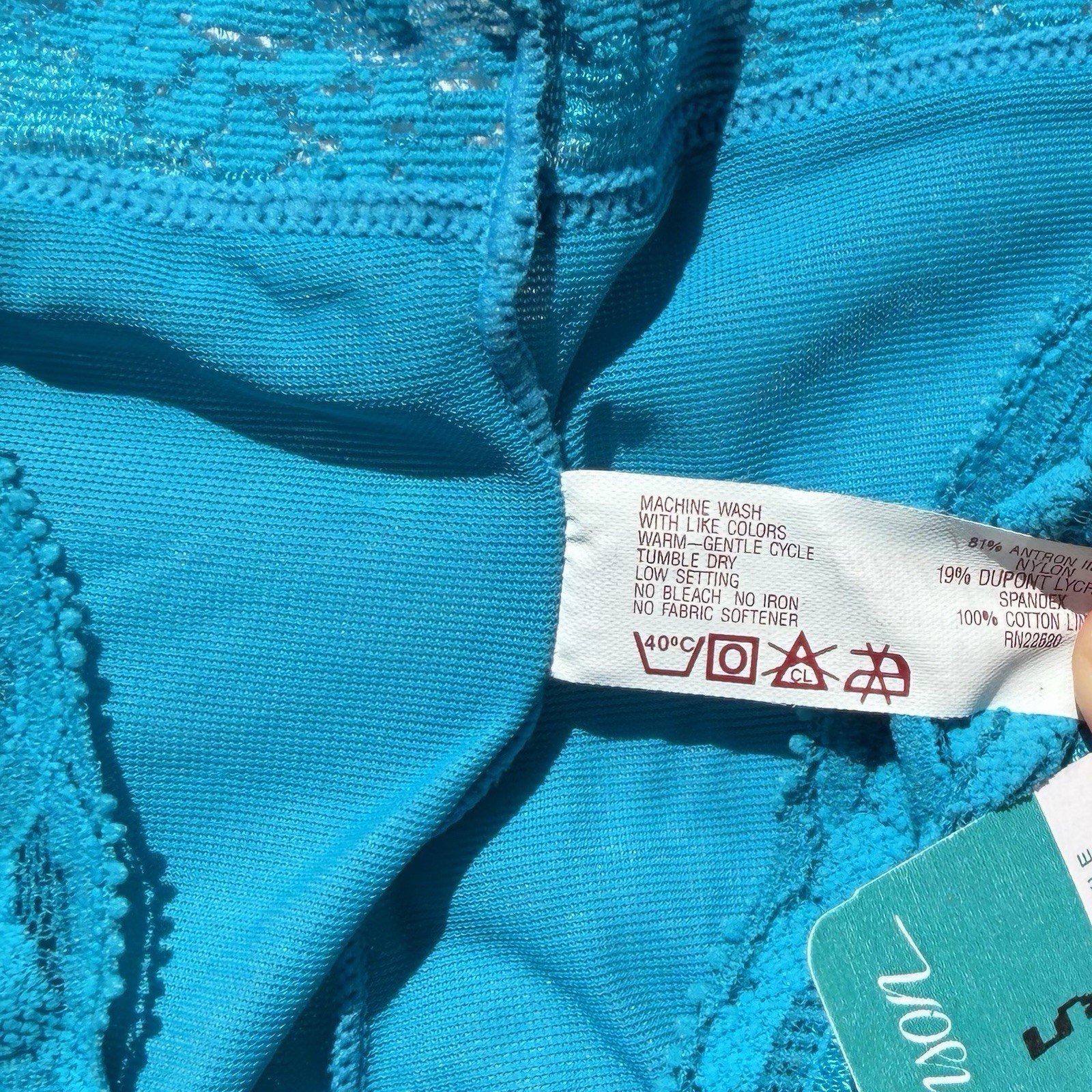 Vintage Henson Kickernick Lacy Skamp Panties Womens 5 Teal Blue