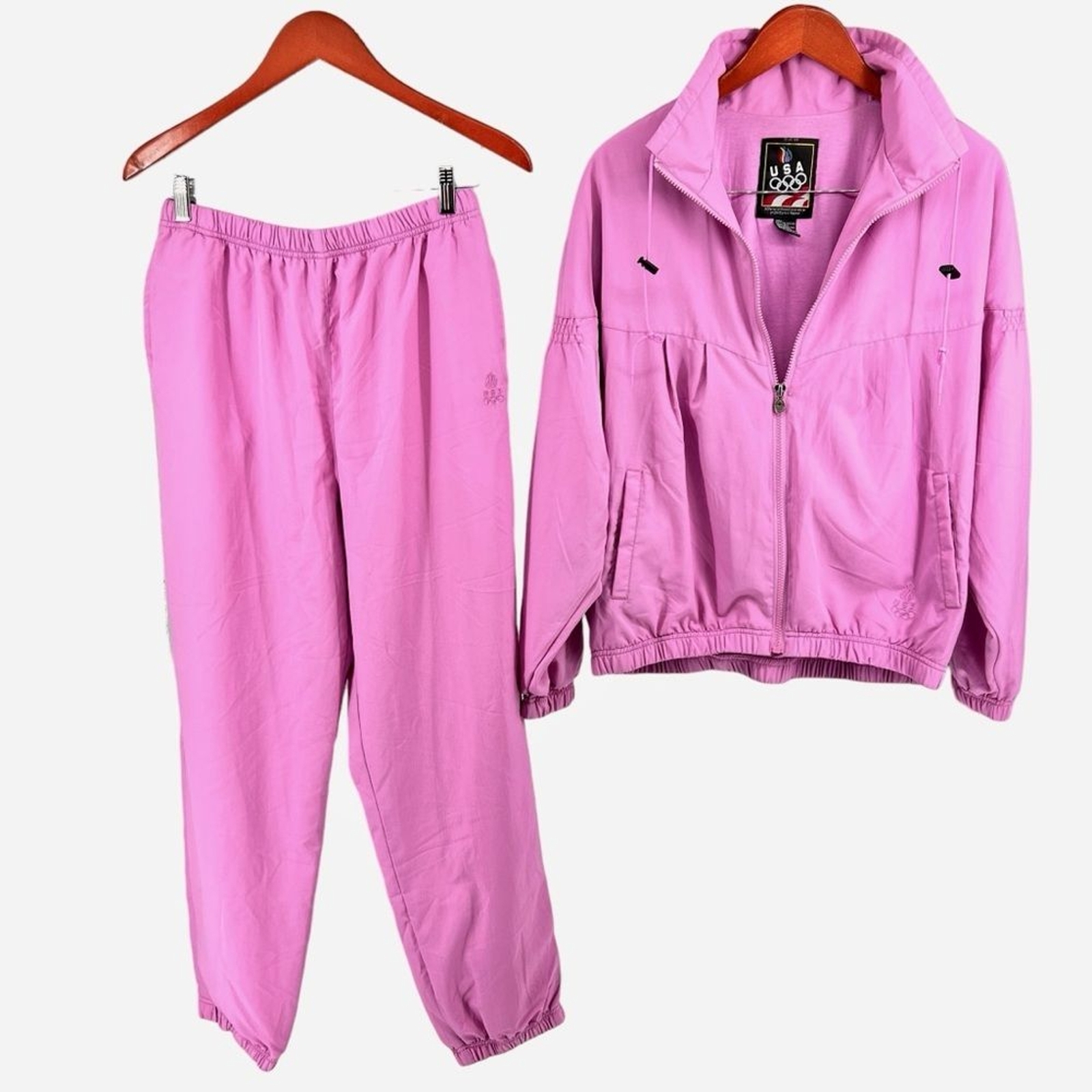 Vintage 1992 USA Olympic Apparel JCPenney Exclusive Women Pink Track Suit Large