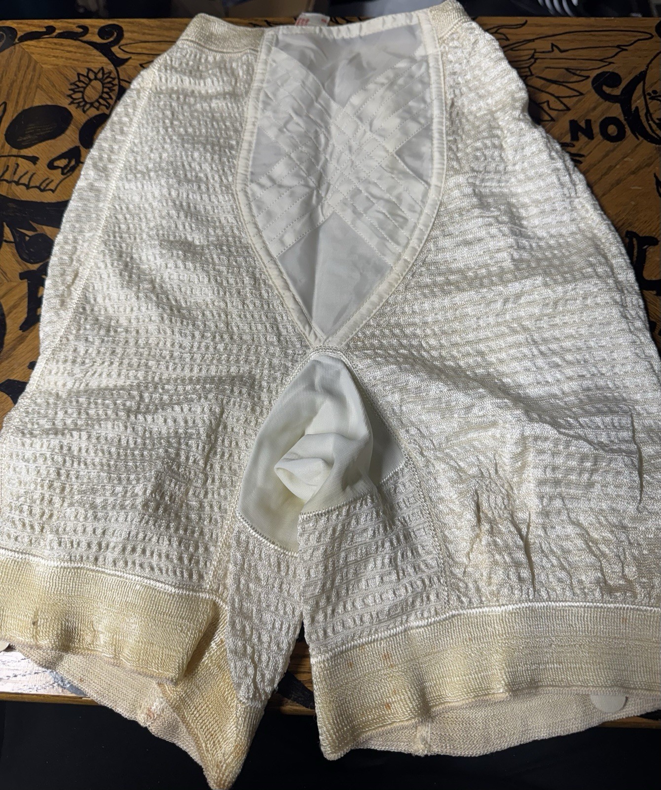 VINTAGE REAL FORM SOFT SKIN GIRDLE! SIZE SMALL. TLC. SPOTS