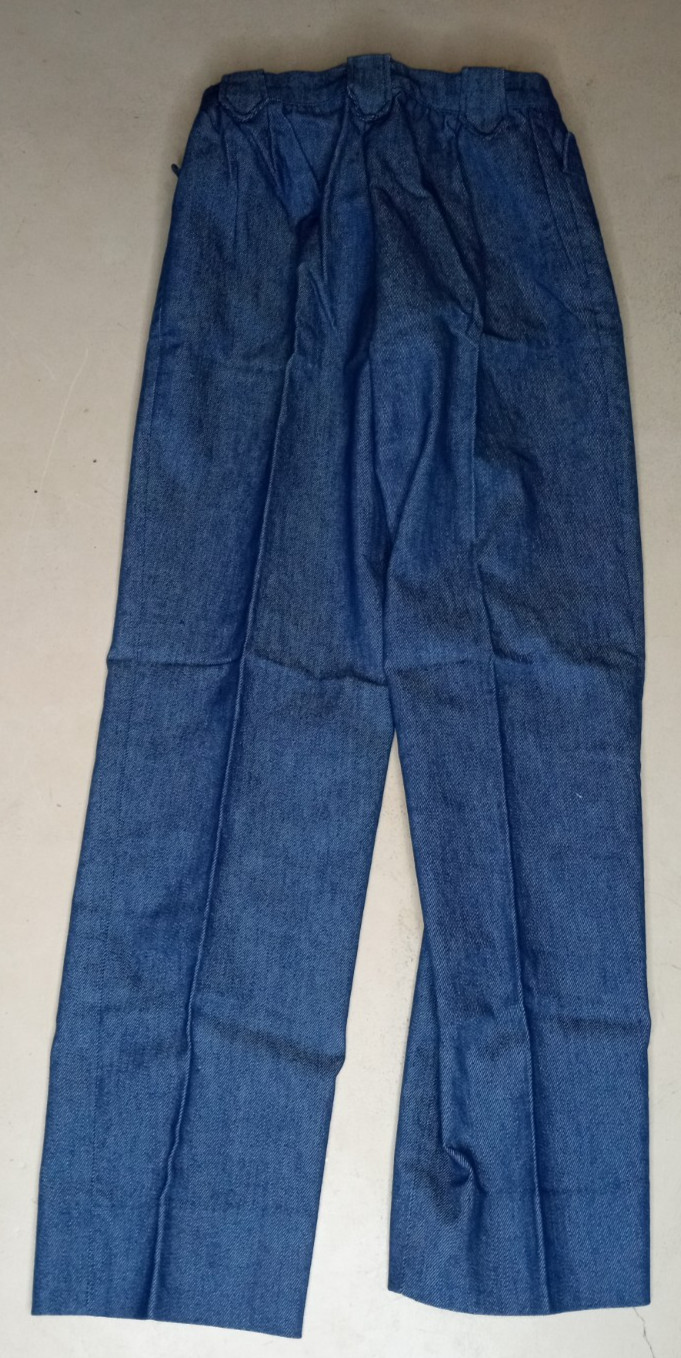 Vintage 50s 60s H Bar C Ranchwear Womens Blue High Rise Western Pants Zip USA