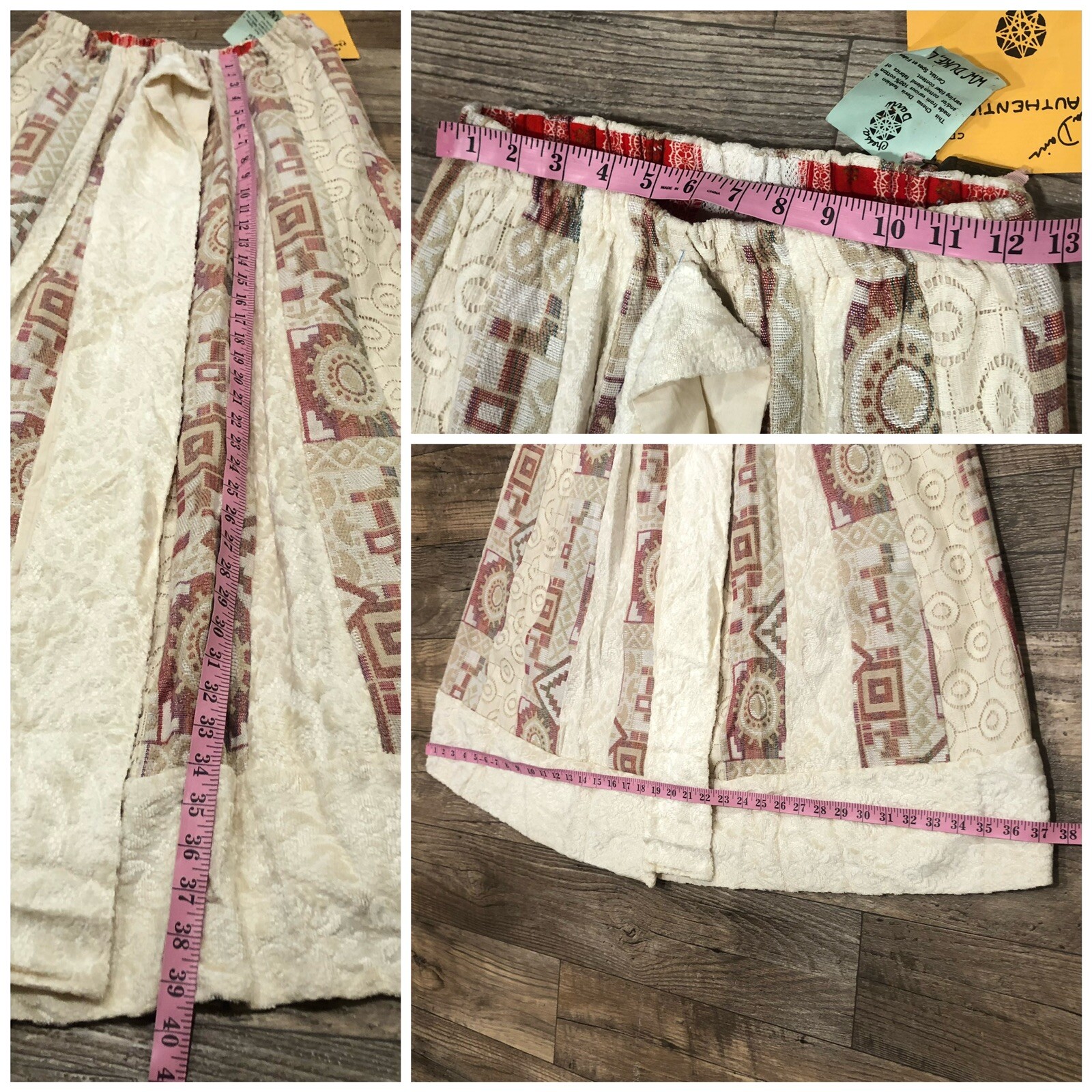Vintage NOS 70s Chessa Davis Peddler’s Cloak Skirt Cottagecore Maxi Sash NWT