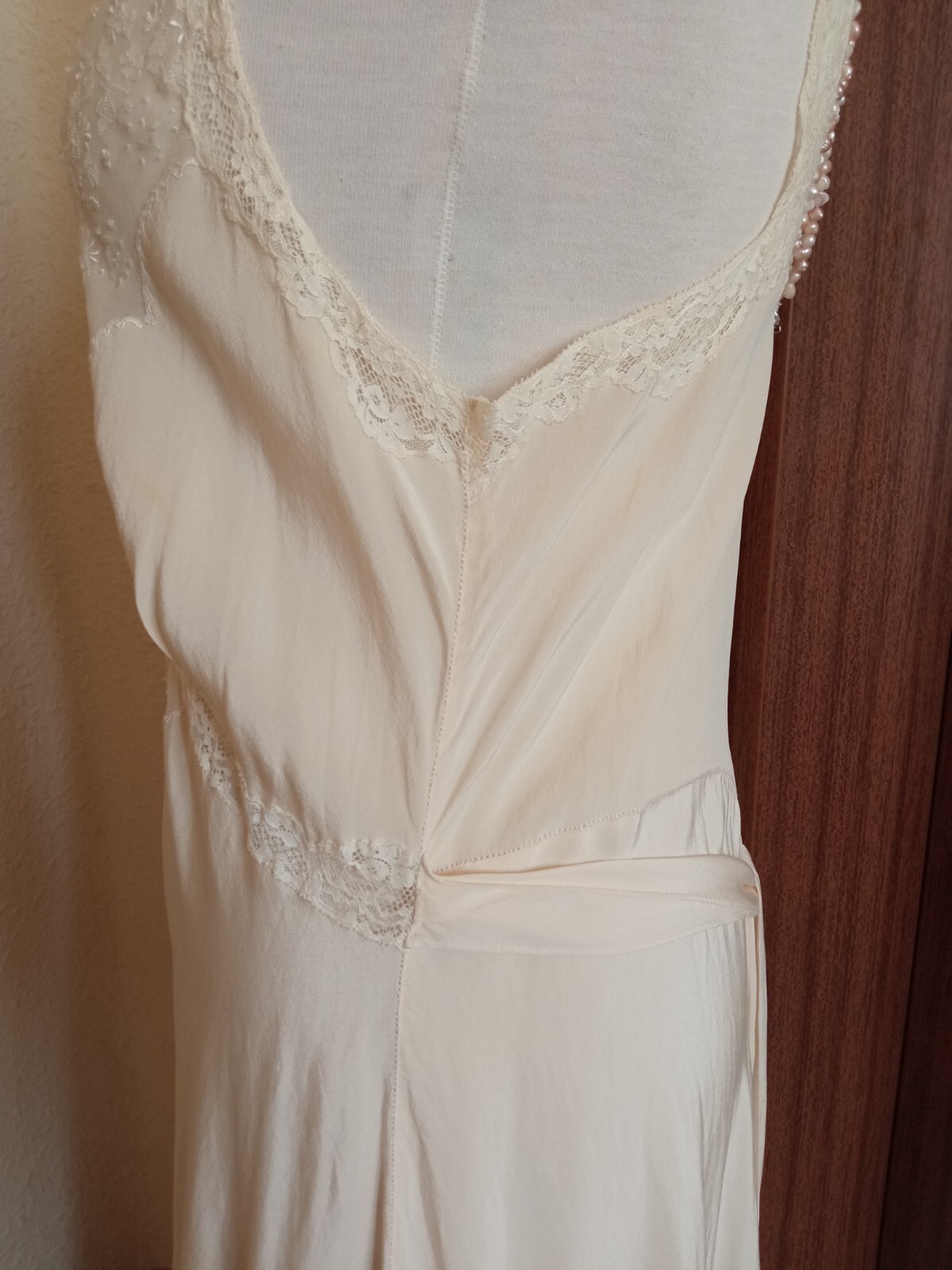 Vintage 1940s Bridal Silk Nightgown/Peignor Set – Honeymoon -S