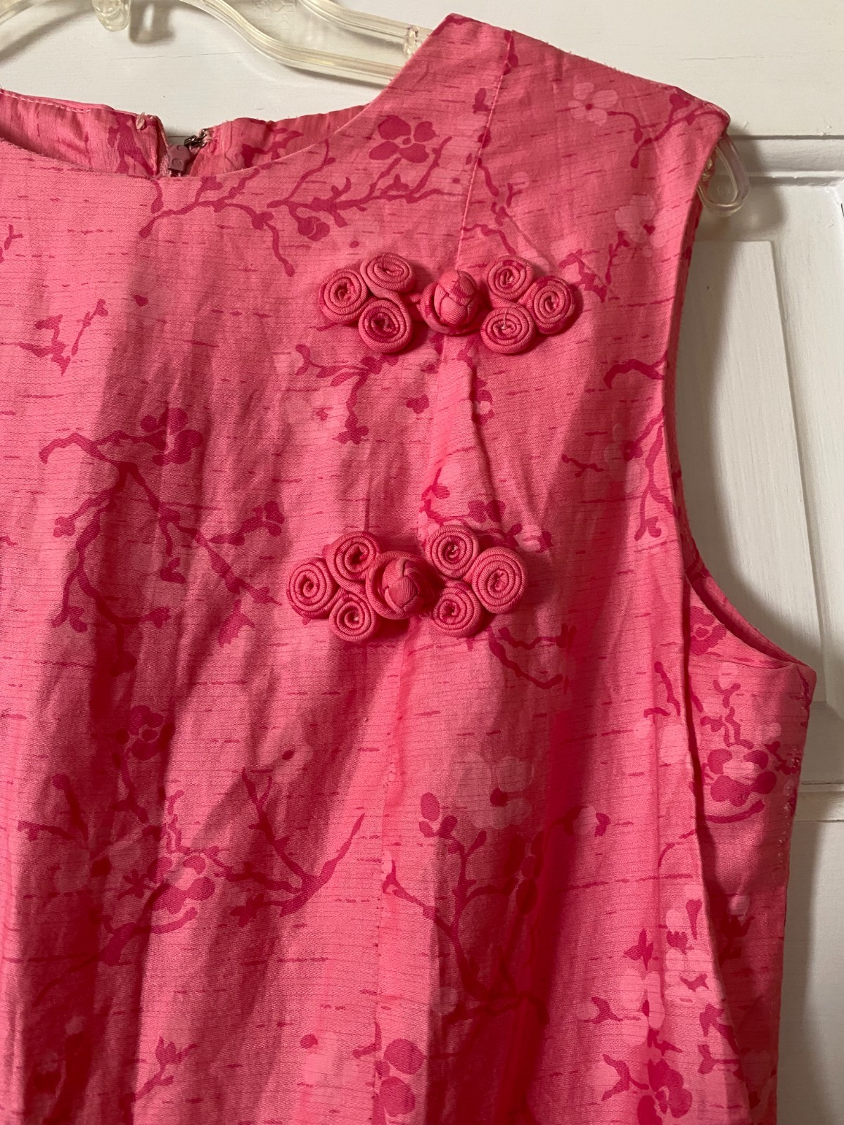 Vintage EVELYN PEARSON Romper Size 12 Pink Floral Sleeveless Faux Wrap Women’s