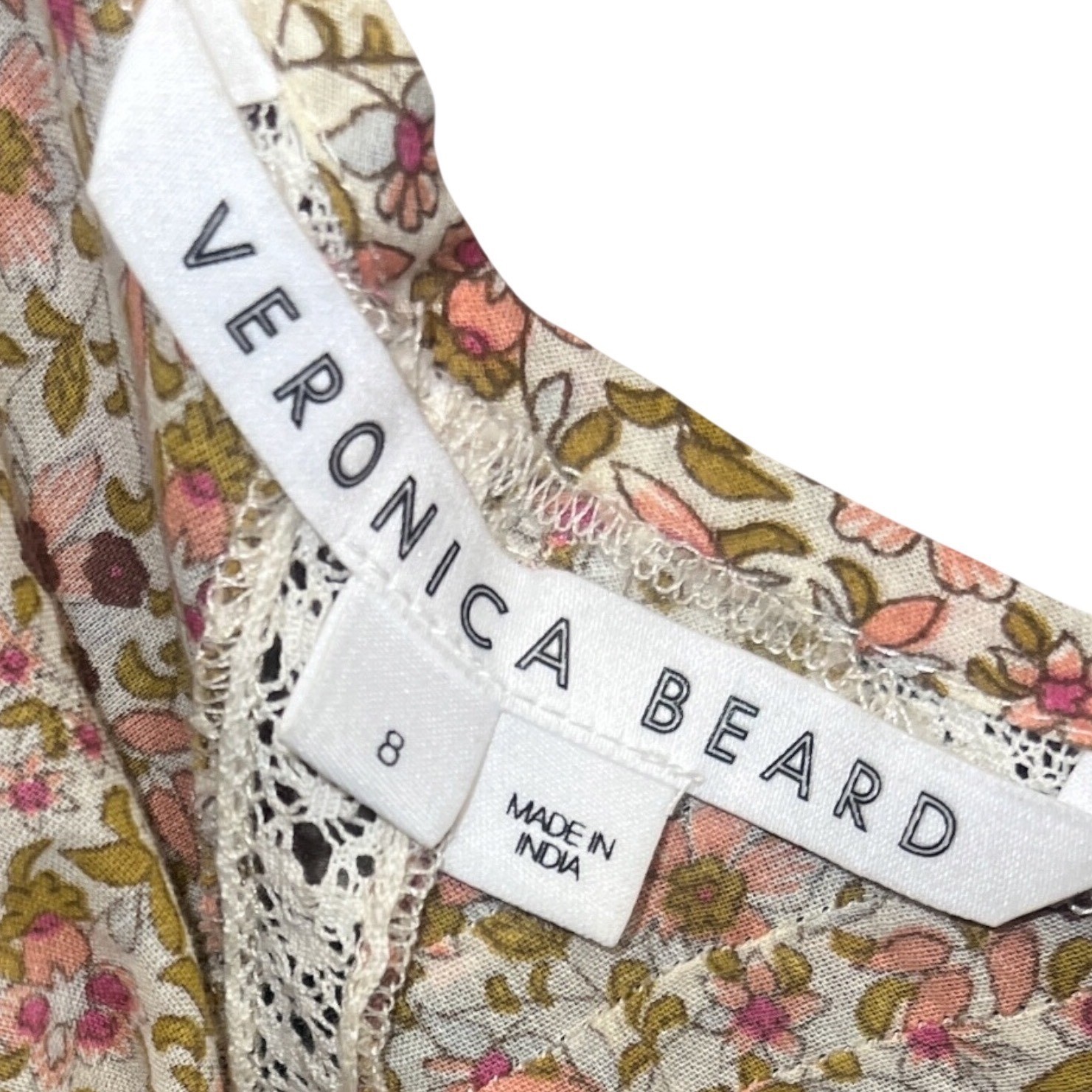 Veronica Beard Addilyn Floral Lace Prairie Boho mini Dress Sz 8 Read EUC