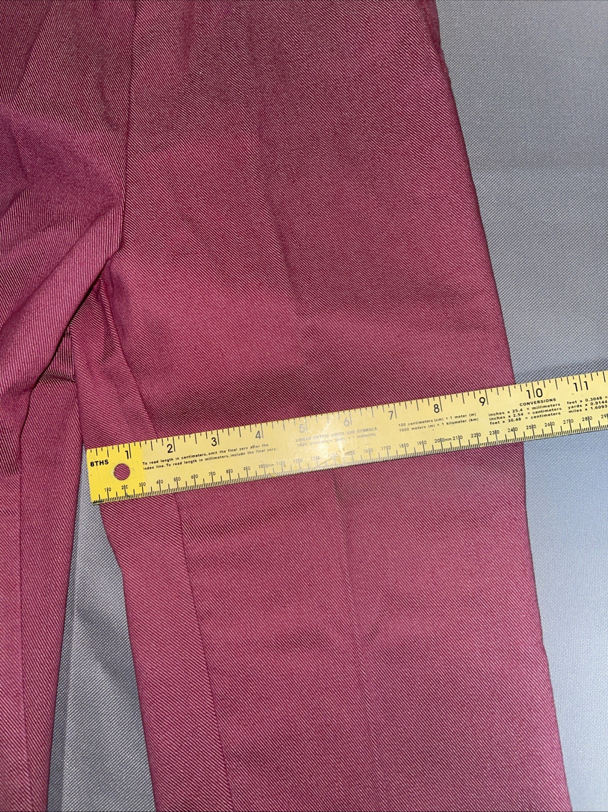 Vtg 1970s NOS Juniors Expandra Stretch Pink Denim Wide Leg Pants 25w X 23.5”l