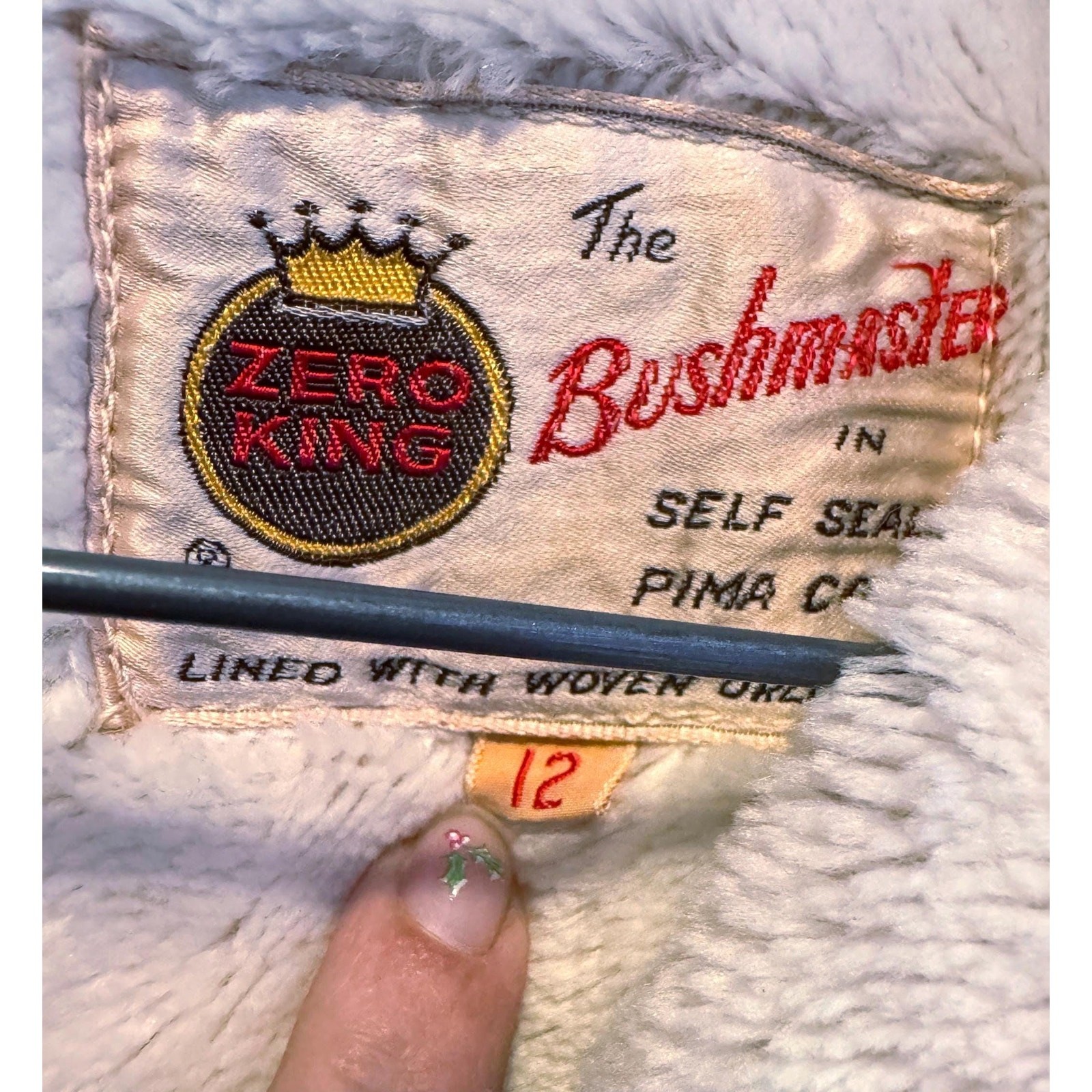 Vintage RARE 1950s Zero King Bushmaster Lined Cotton Hunting Jacket Coat