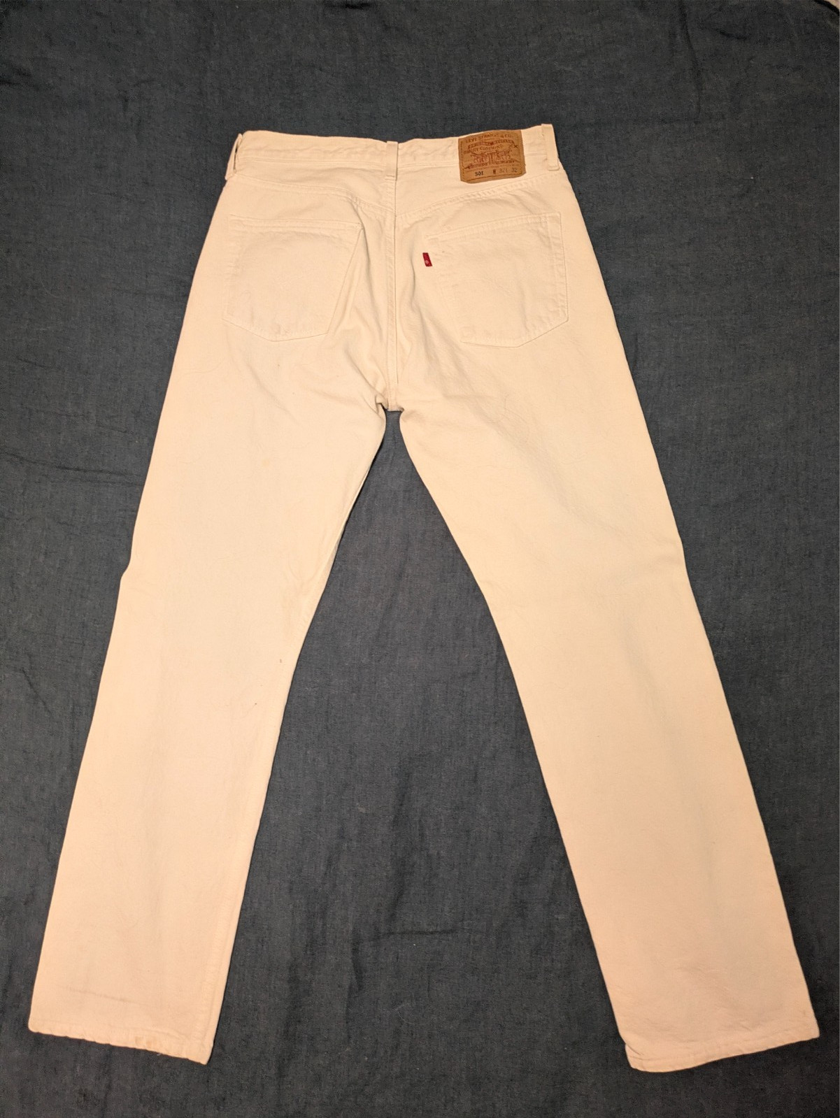 Vintage Levi’s 501 Button Fly Jeans Women’s 32×32 White Denim Made in USA