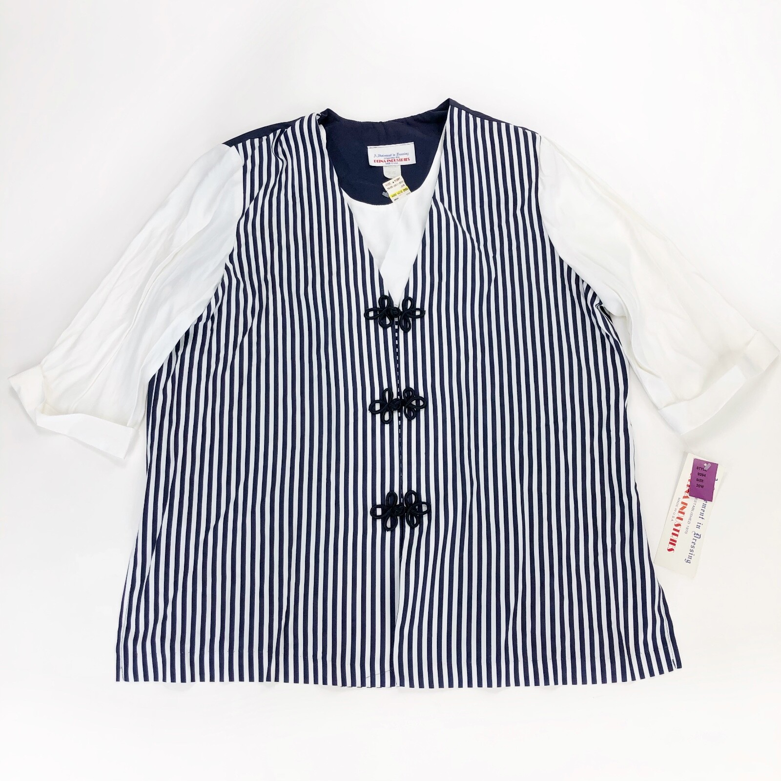 NOS A Statement in Dressing Reina Industries VTG Blouse Size 20W With Tags NWT
