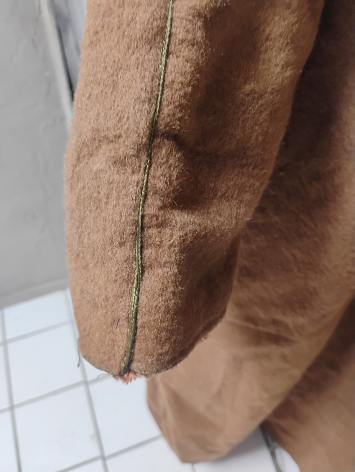 50’s Antique Vtg Heavy WOOL Camel Cape Quality Southwest Poncho blanket 100 X57