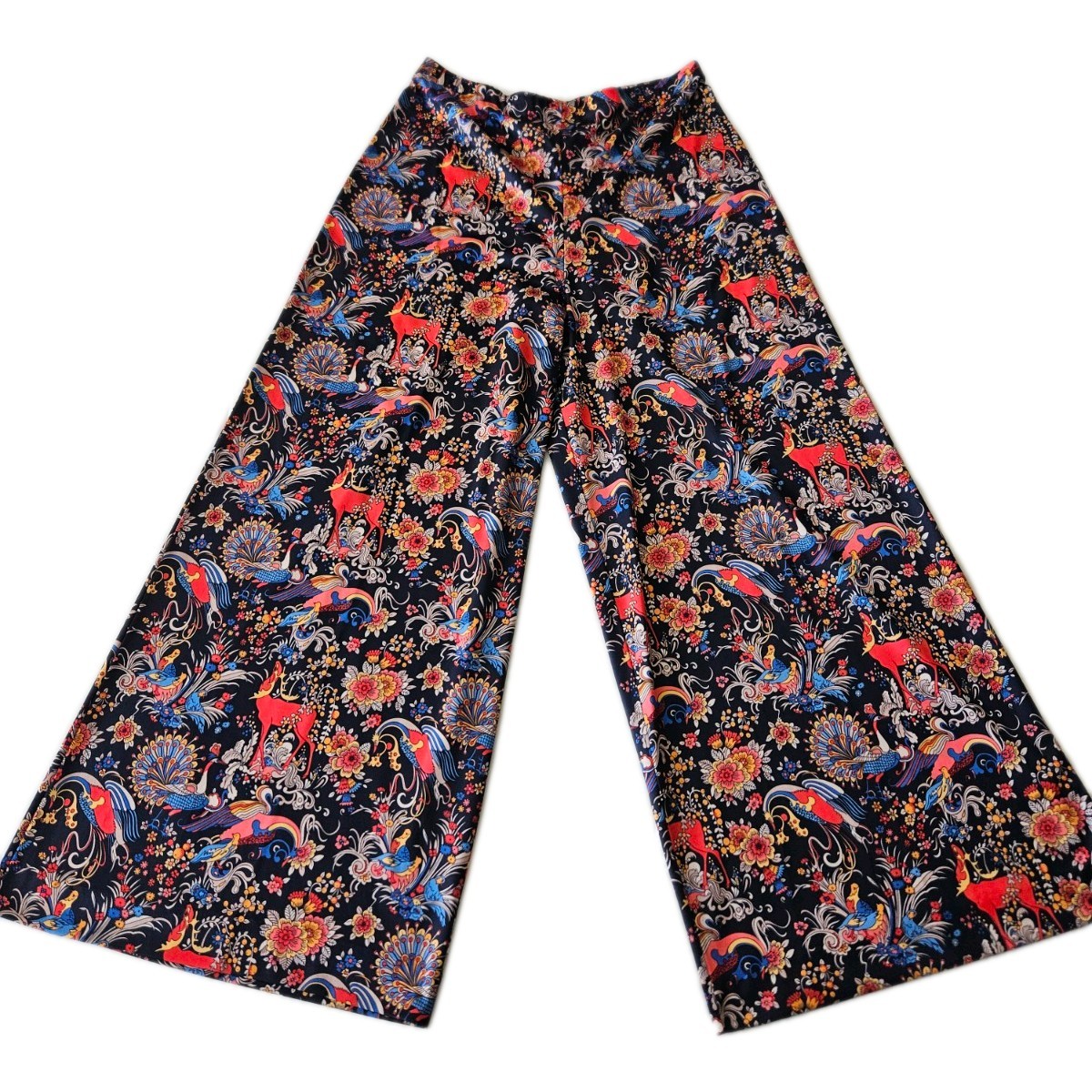 Vtg Mr. Beau by R.L. Davis 70s Dagger Collar Wide Leg Disco Hippie Boho Pant Set