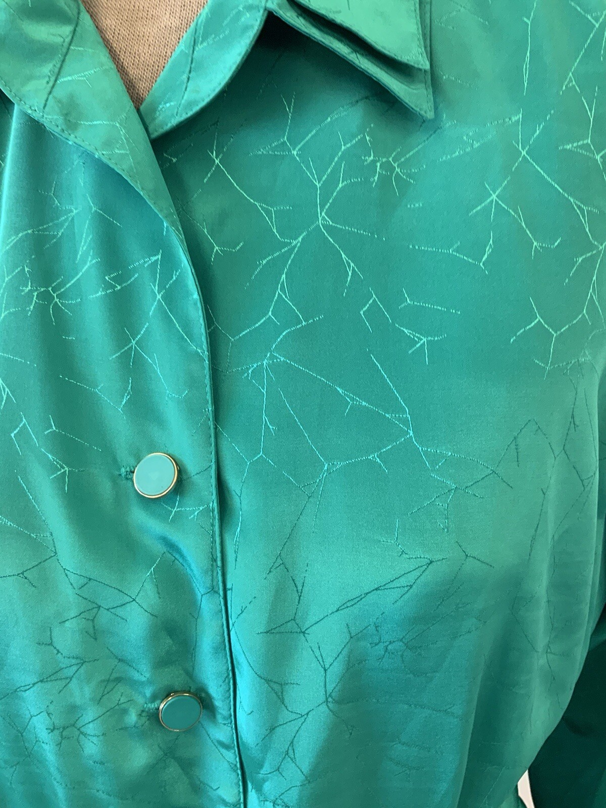 NWT Vintage Willi of California Green Dress Women’s 14 With Belt USA Made 80s