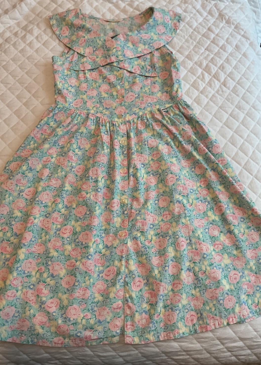 Georges Marciano GUESS Women’s Vintage 80s Cotton Dress Floral Print