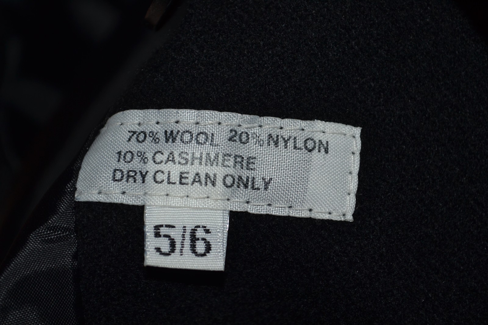 B17- INTERNATIONAL SCENE Black Wool/Nylon/Cashmere Blazer/Coat Size 5/6