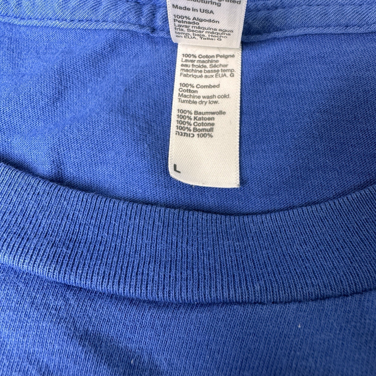 Vampire Weekend Vtg Contra White Sky Lyrics American Apparel Blue Women Tee Sz L