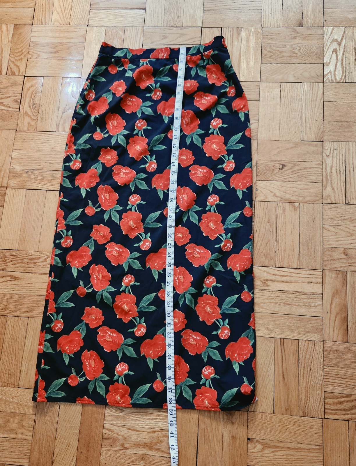 Vintage Donnoto’s Floral Long Botanical Rose Skirt Sz M/l