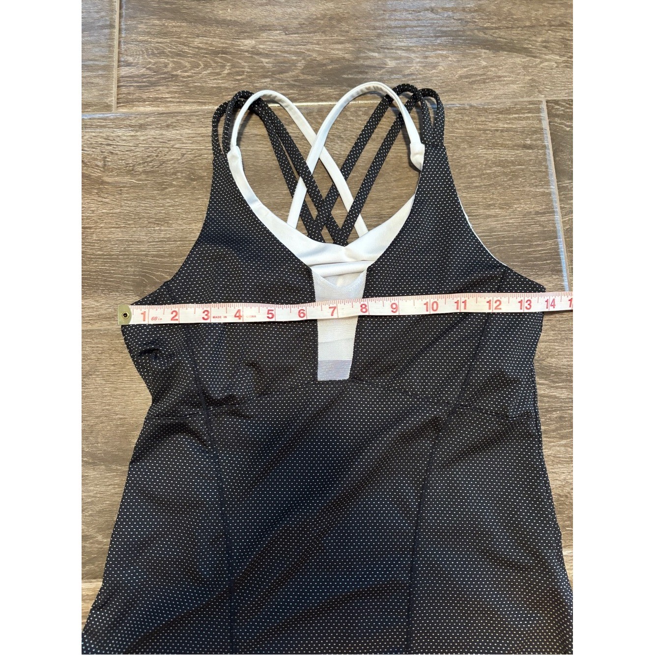 Lucky in Love White Sz S Activewear Set RUFFLED Bottom & Polka Dot Tank Tennis