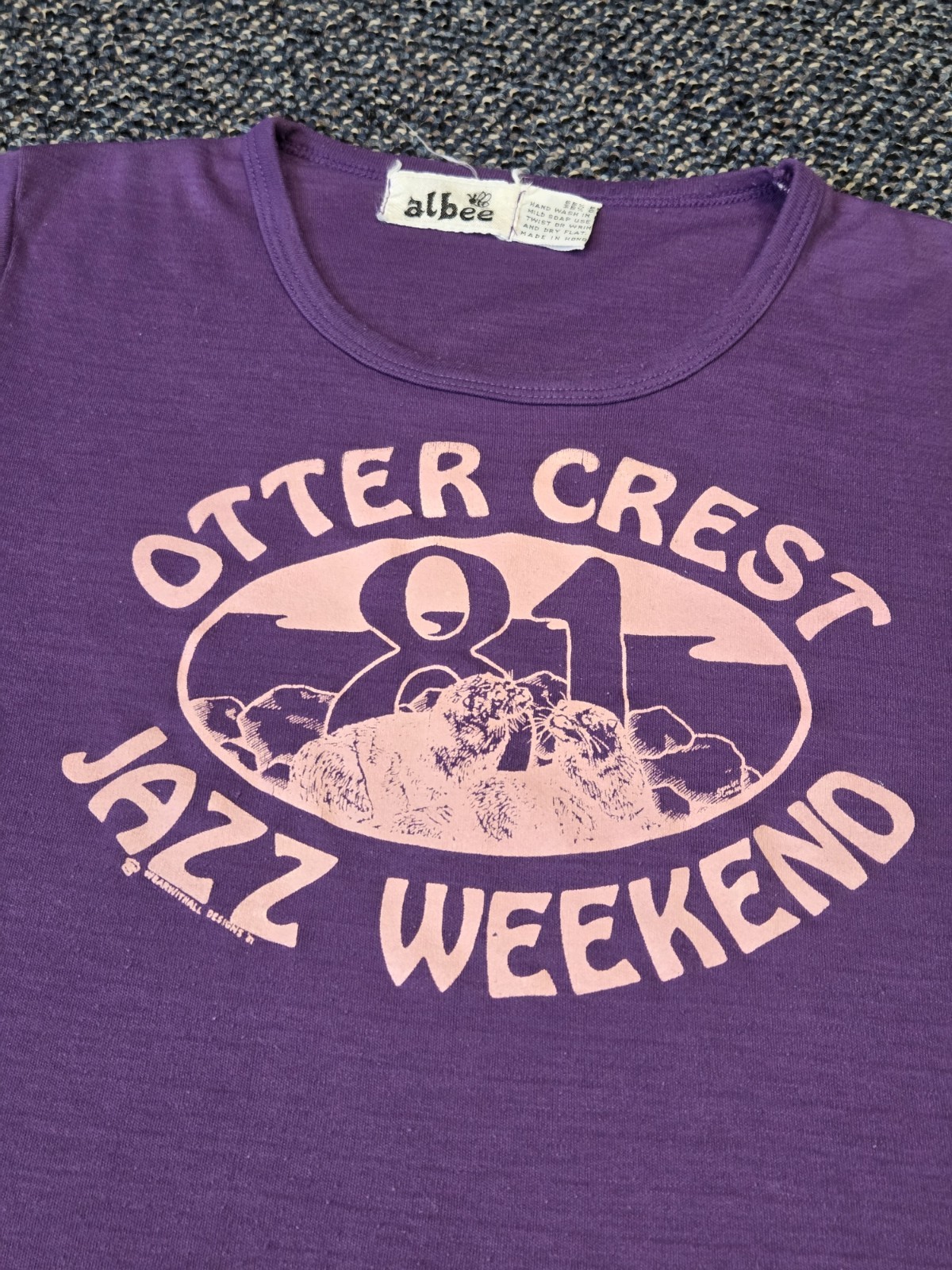 Vintage Jazz Shirt Otter Crest Jazz Weekend 1981 Small Band Music