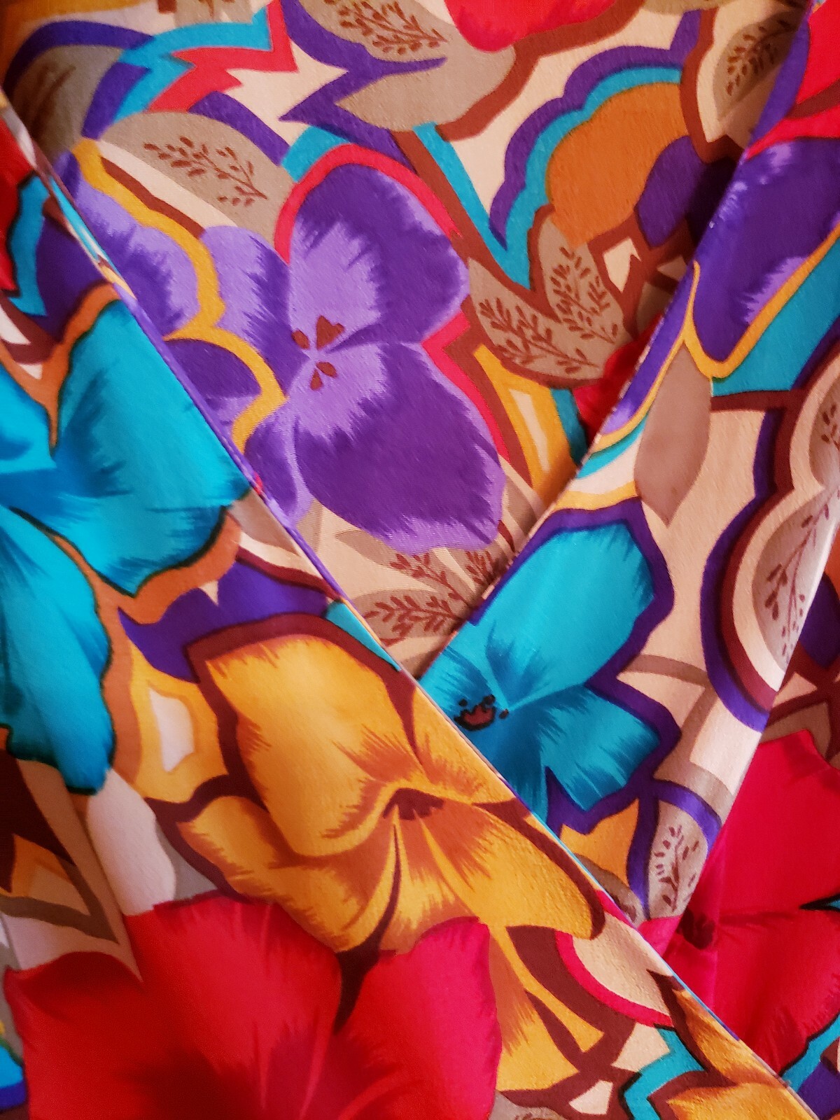 Vintage Collection By Michelle Stuart 100% Silk Floral Print Dress Size10