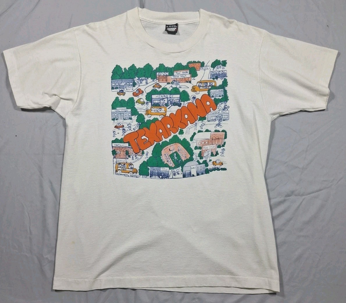 VTG Early 90s Texarkana Texas School District Landscape Graphic Tee Women’s XL