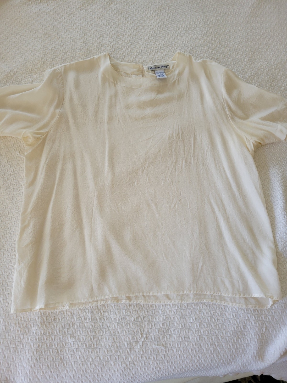 Vtg Royal Silk + others 100% SILK: 1 Dress sz 16, 4 Blouses sz 16,XL one owner