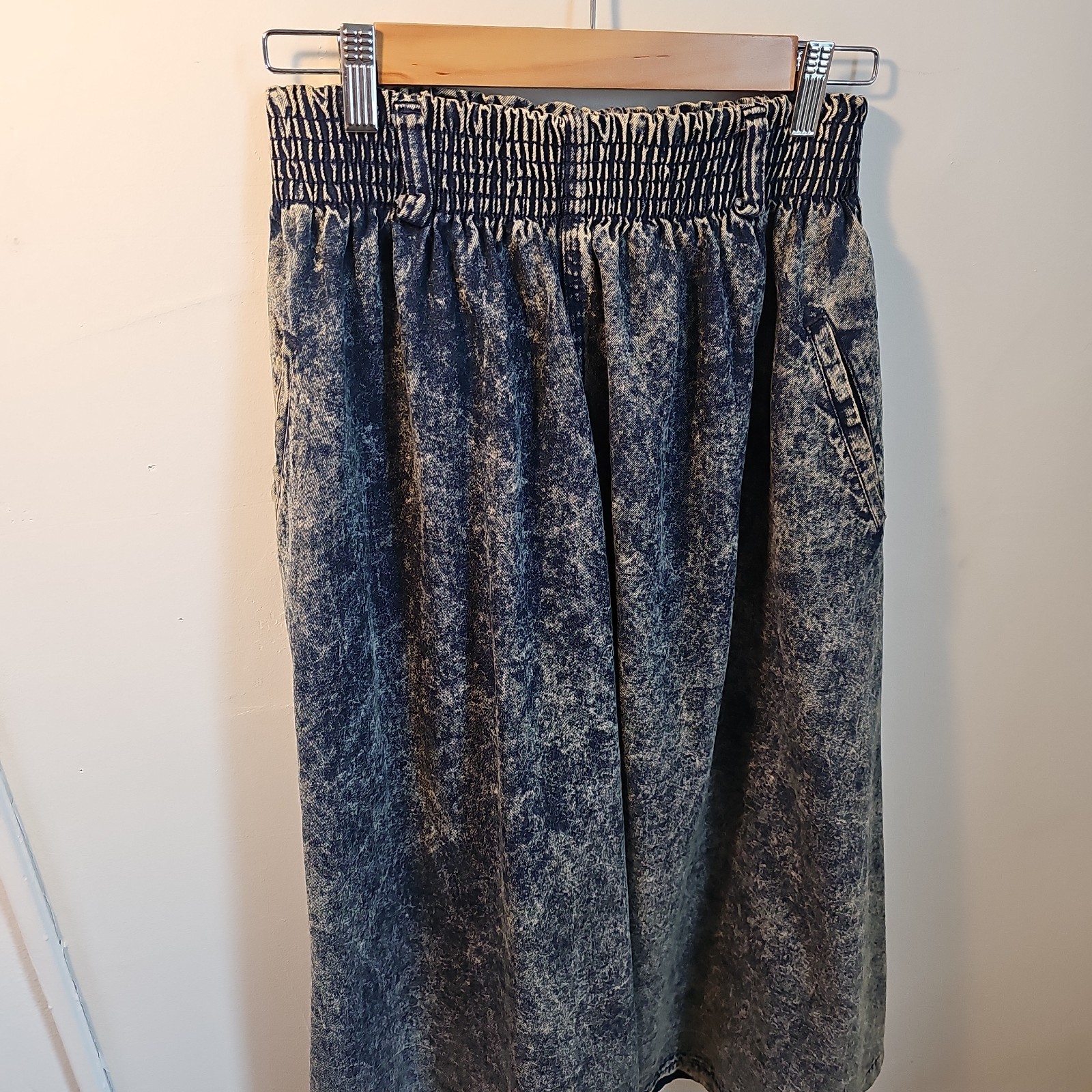 Vintage 1980s 1990s OshKosh B’Gosh Acid Wash High-Waist Skirt Size 10 Size Large