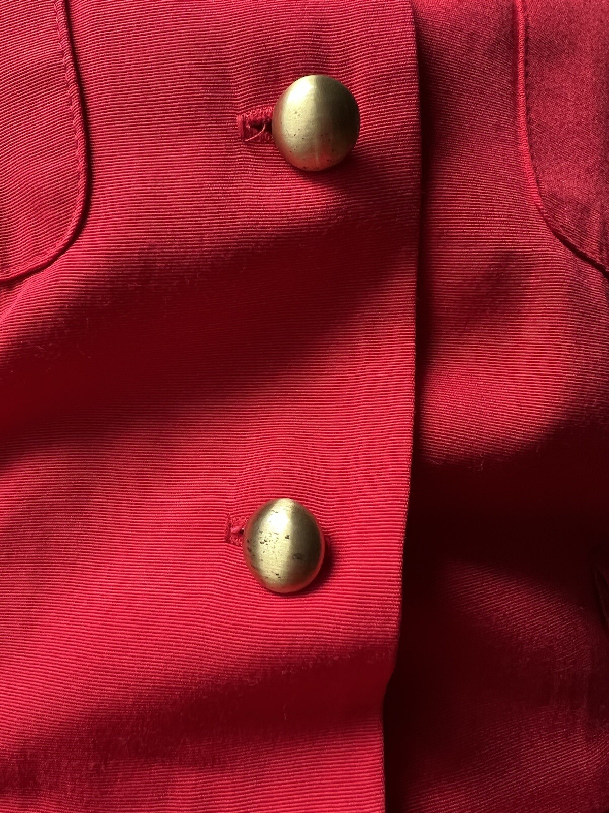 1980s Lipstick Red Button-Up Shirt Dress S M 80s Stranger Things Secretary Retro