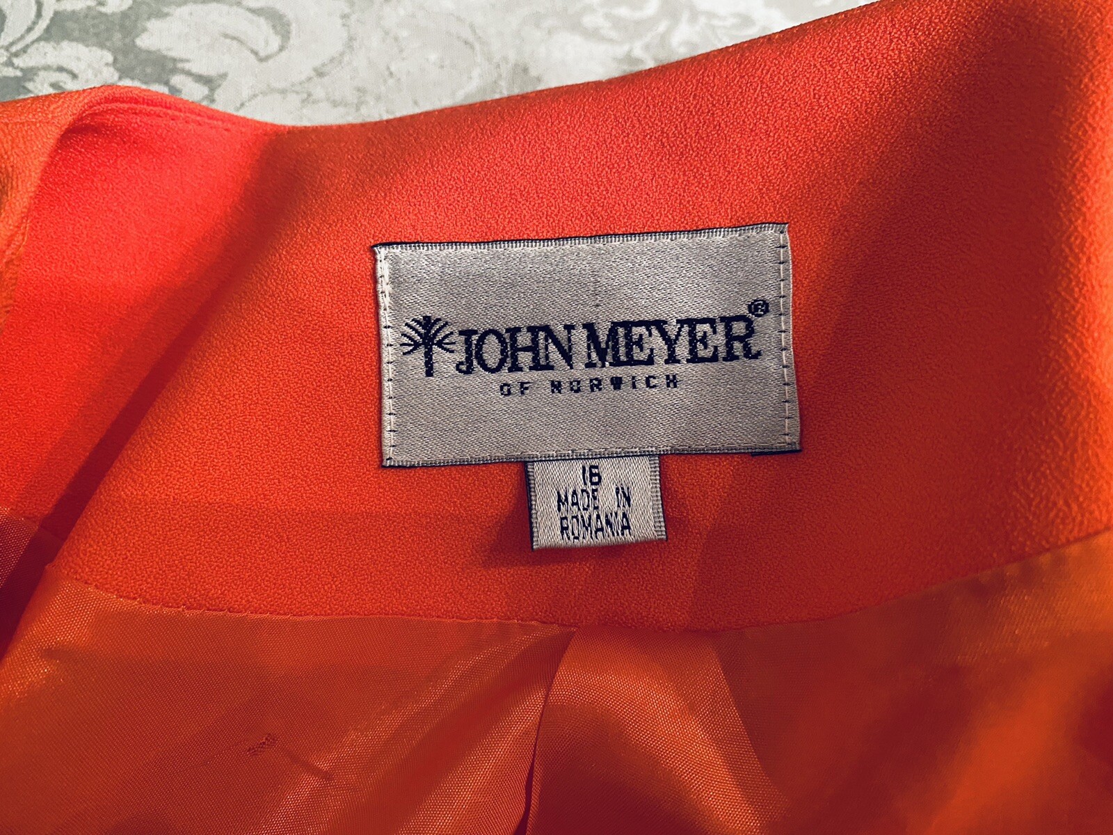 Vintage 80’s NWT Size 16 John Meyer of Norwich Salmon Blazer Jacket Beaded $169