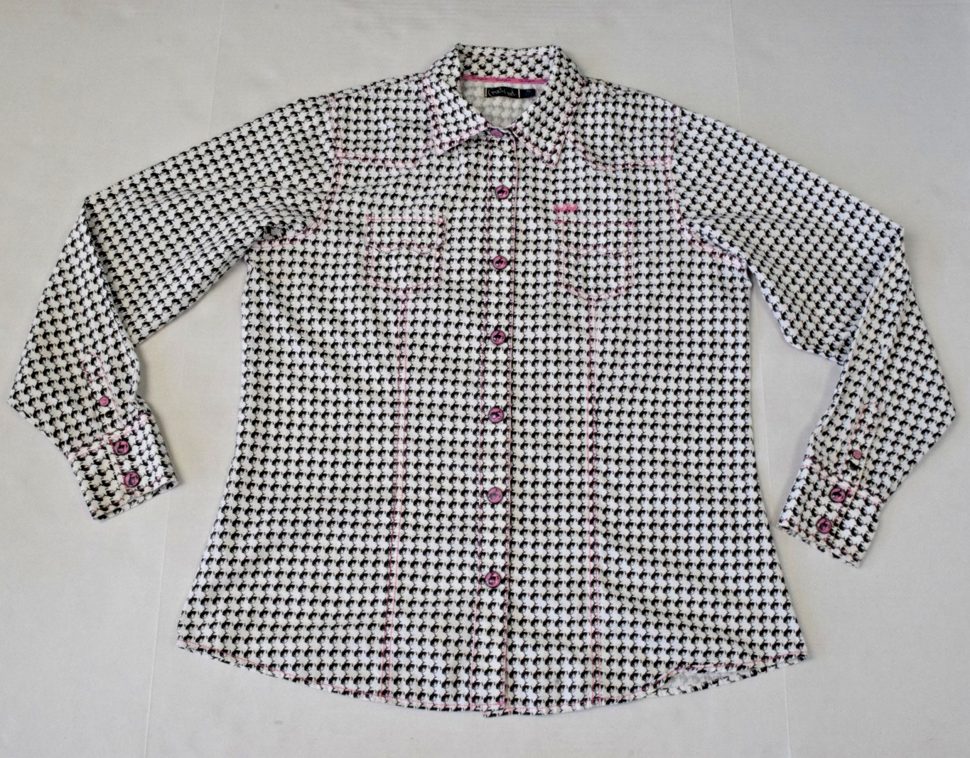 Vintage Western Shirt Cruel Girl Size XL 90s Rodeo Girl Print Pink Snaps