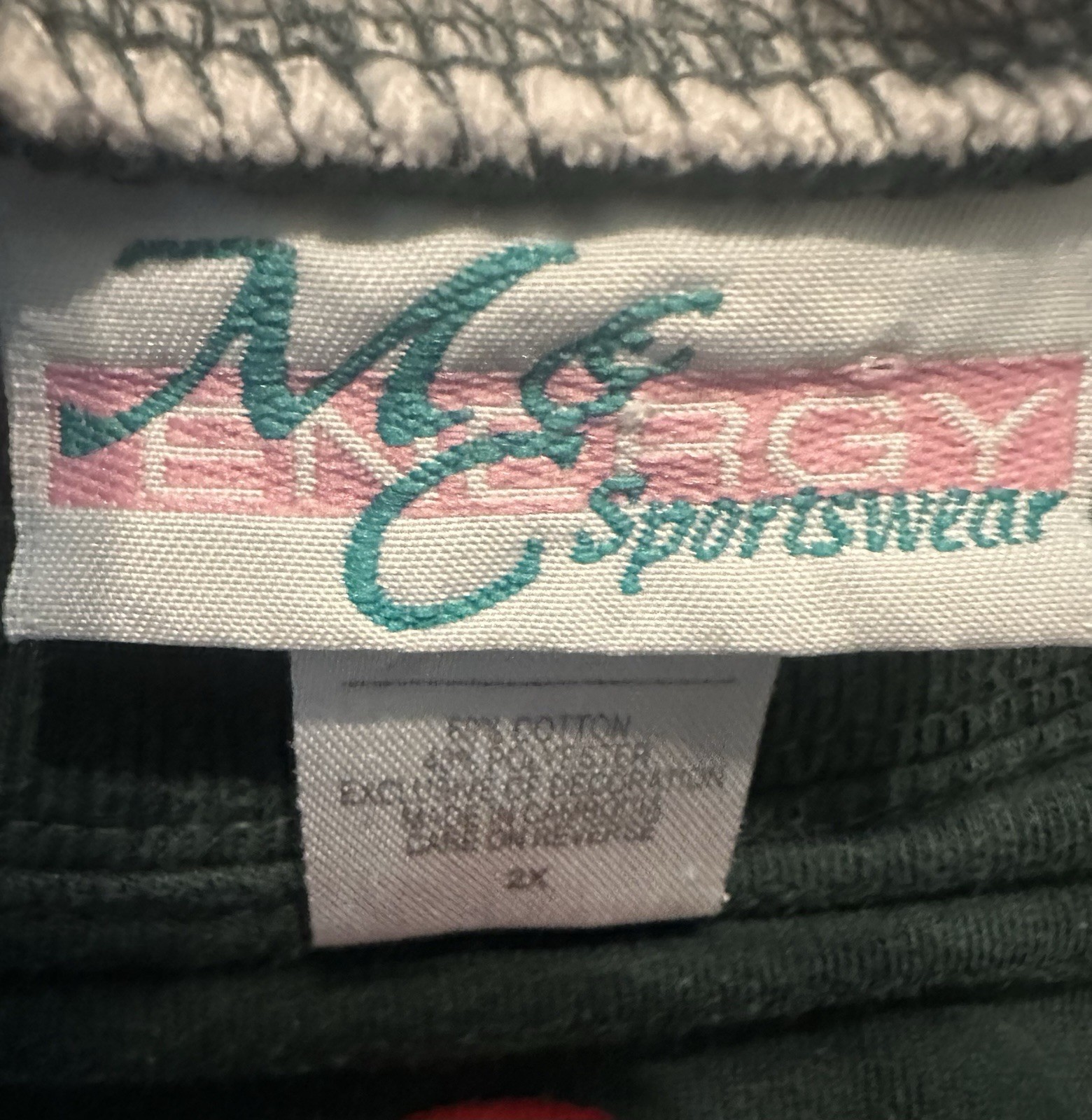 Vintage MC Energy Sportswear Embroidered Green Sweatshirt 2XL
