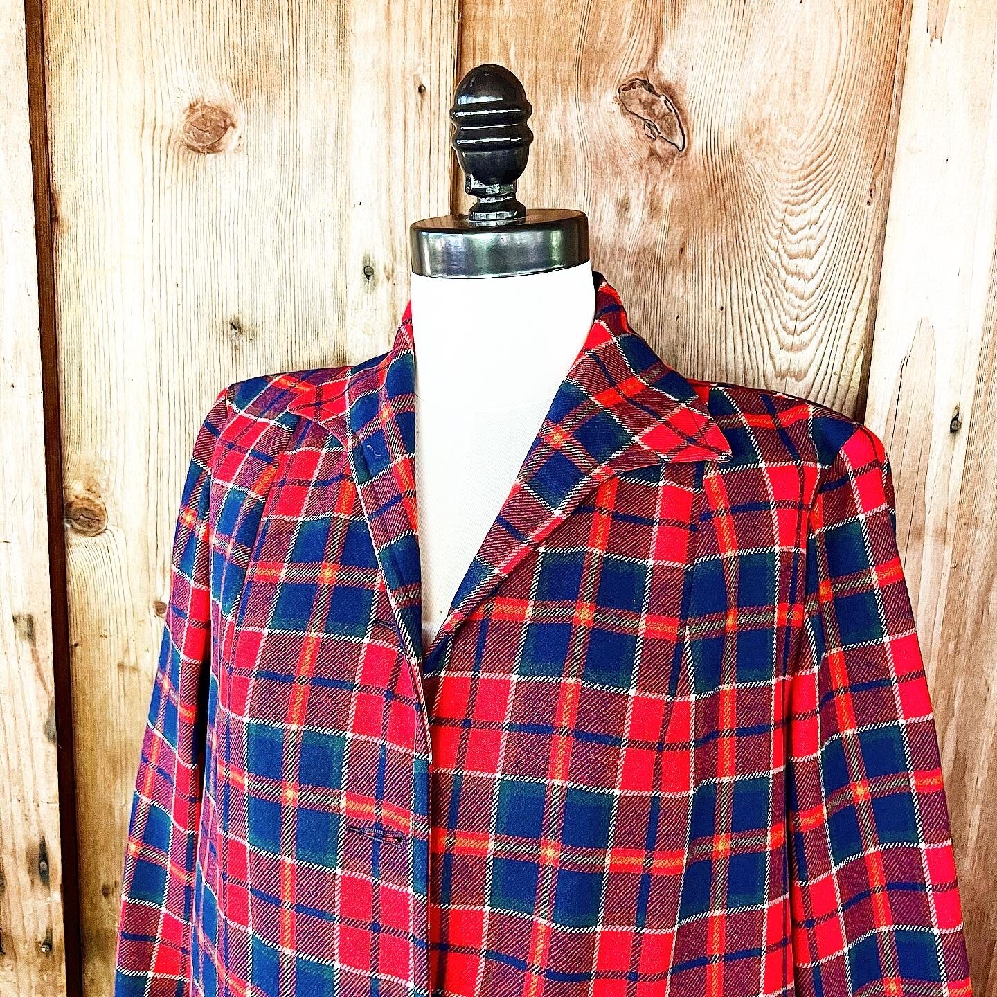 RARE PENDLETON SET 60’s 60s Vintage Red Plaid Wool 49er Jacket Pleated Skirt M L