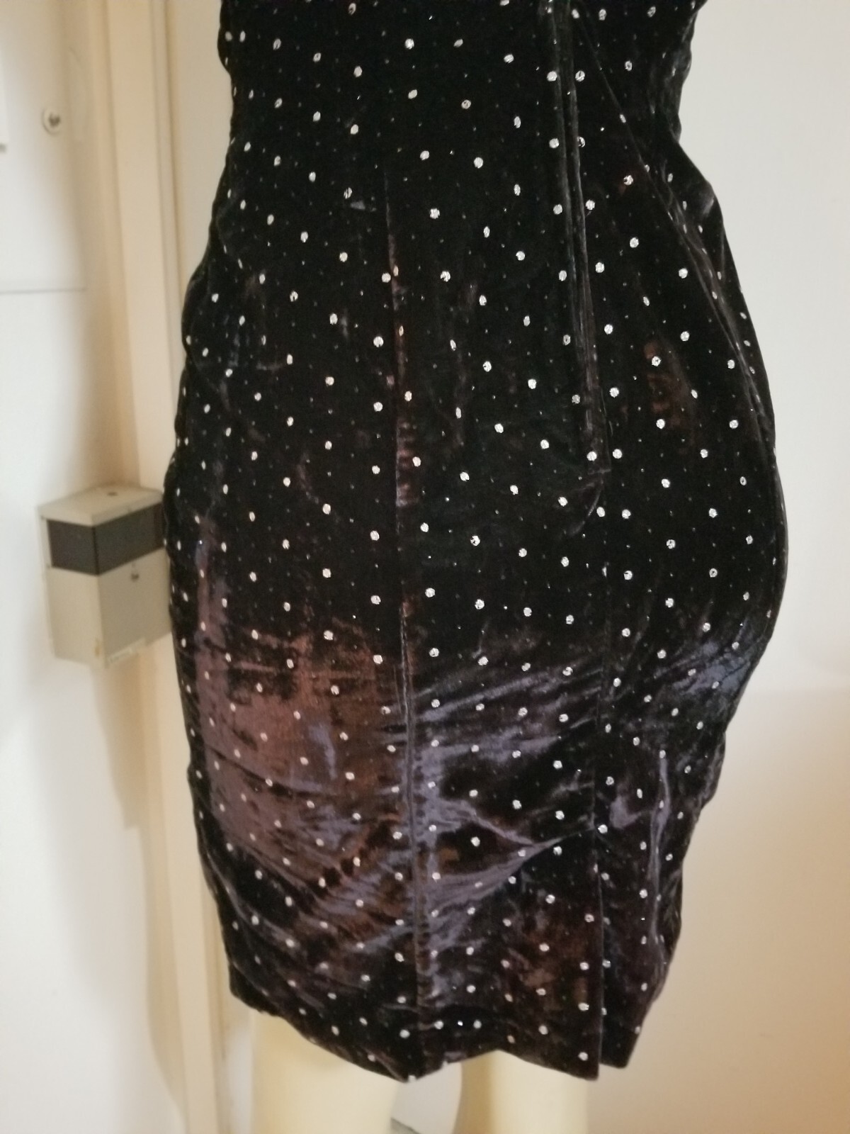 Vintage 80s Karen Okada David Howard climax velvet rhinestone dress