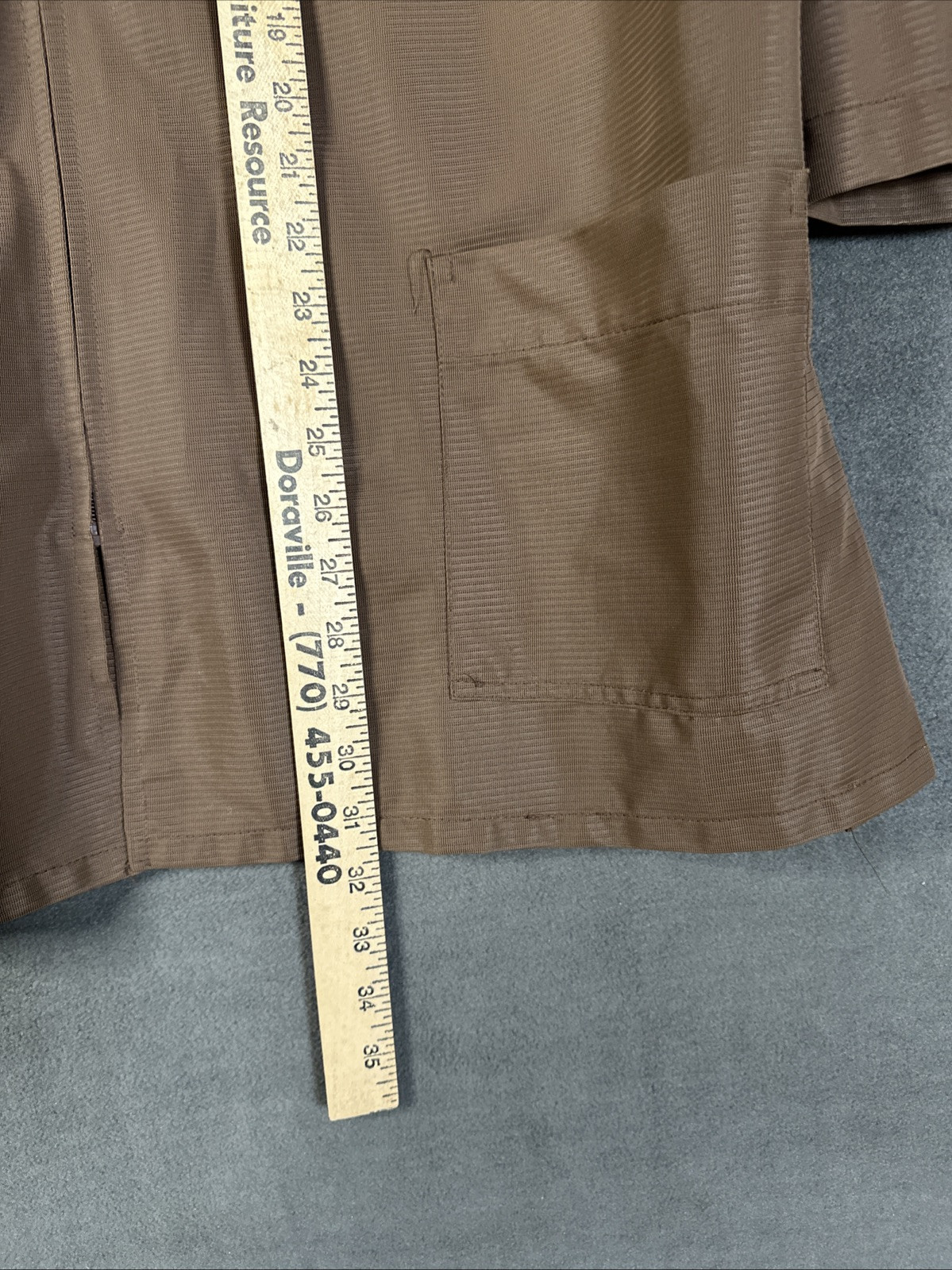 Vintage Shane Uniform Co. Shirt L-71283 Brown Talon Zip up Cover up