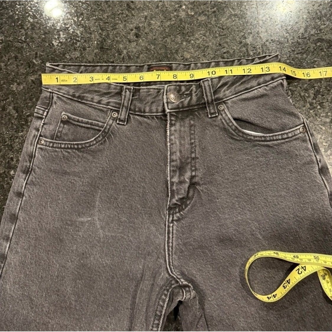 Vintage Lee Black Gray Washed Jeans 28×30 Straight leg Mid Rise Y2K Retro Cool